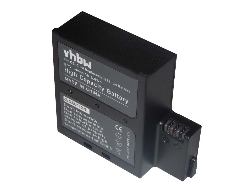 Videocamera Battery Replacement for AEE DS-S50 - 1400mAh 3.7V Li-Ion