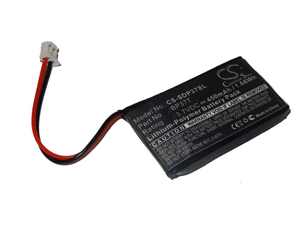 Batería reemplaza BP37T para transmisor portátil Dogtra - 450 mAh 3,7 V Li-poli