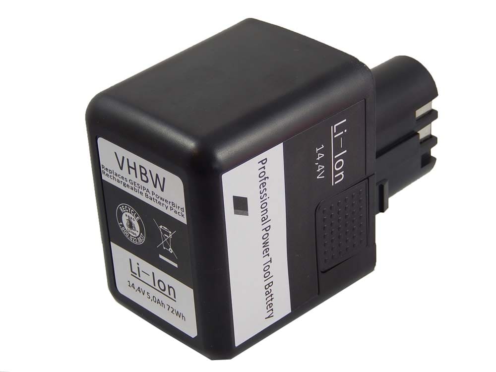 Battery replaces Gesipa 7251045, 7251049 Blind Rivet Gun - 5000 mAh, 14.4 V, Li-Ion