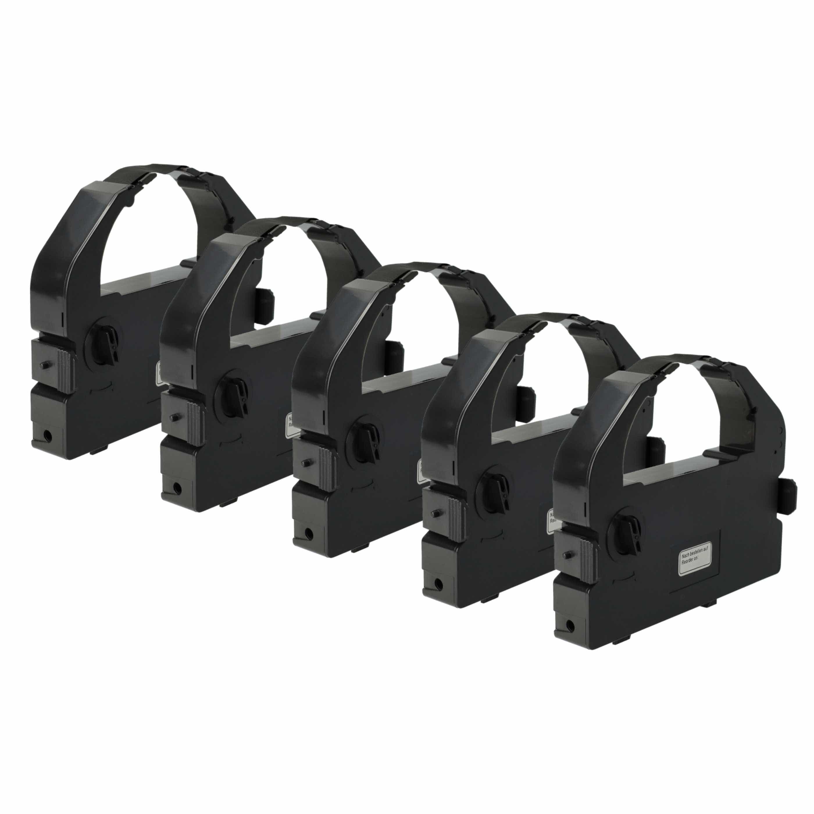 5x Ink Ribbon replaces S015016 for Unisys Dot Matrix, Receipt Printer etc. - Black