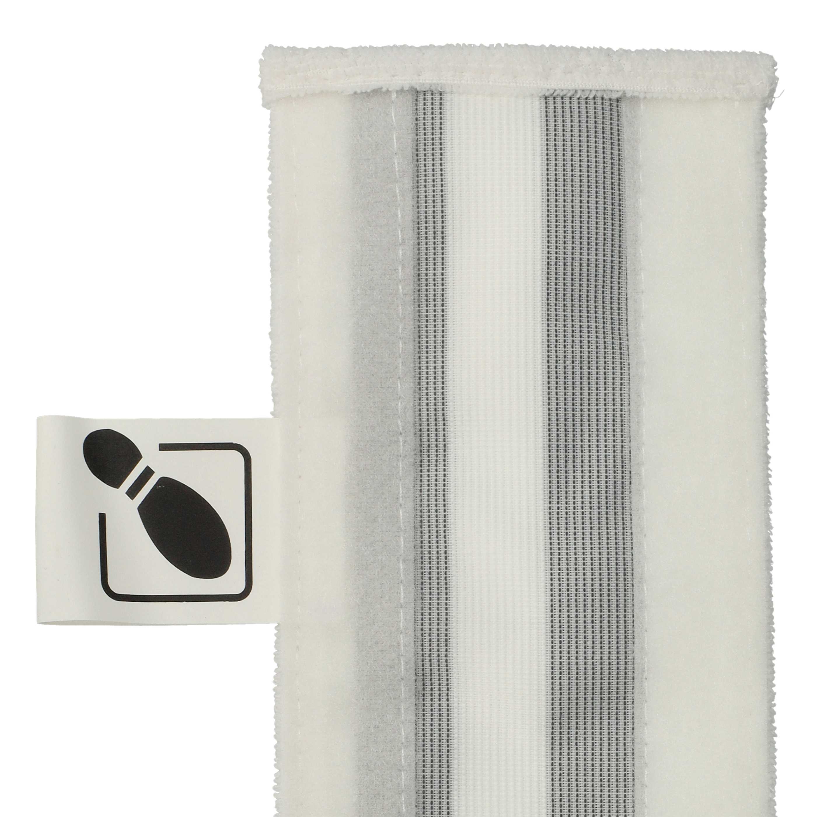 4x Mop Pad replaces Kärcher 2.863-309.0 for Kärcher Steam Cleaner - Microfibre, Velcro Fastener, White, Grey