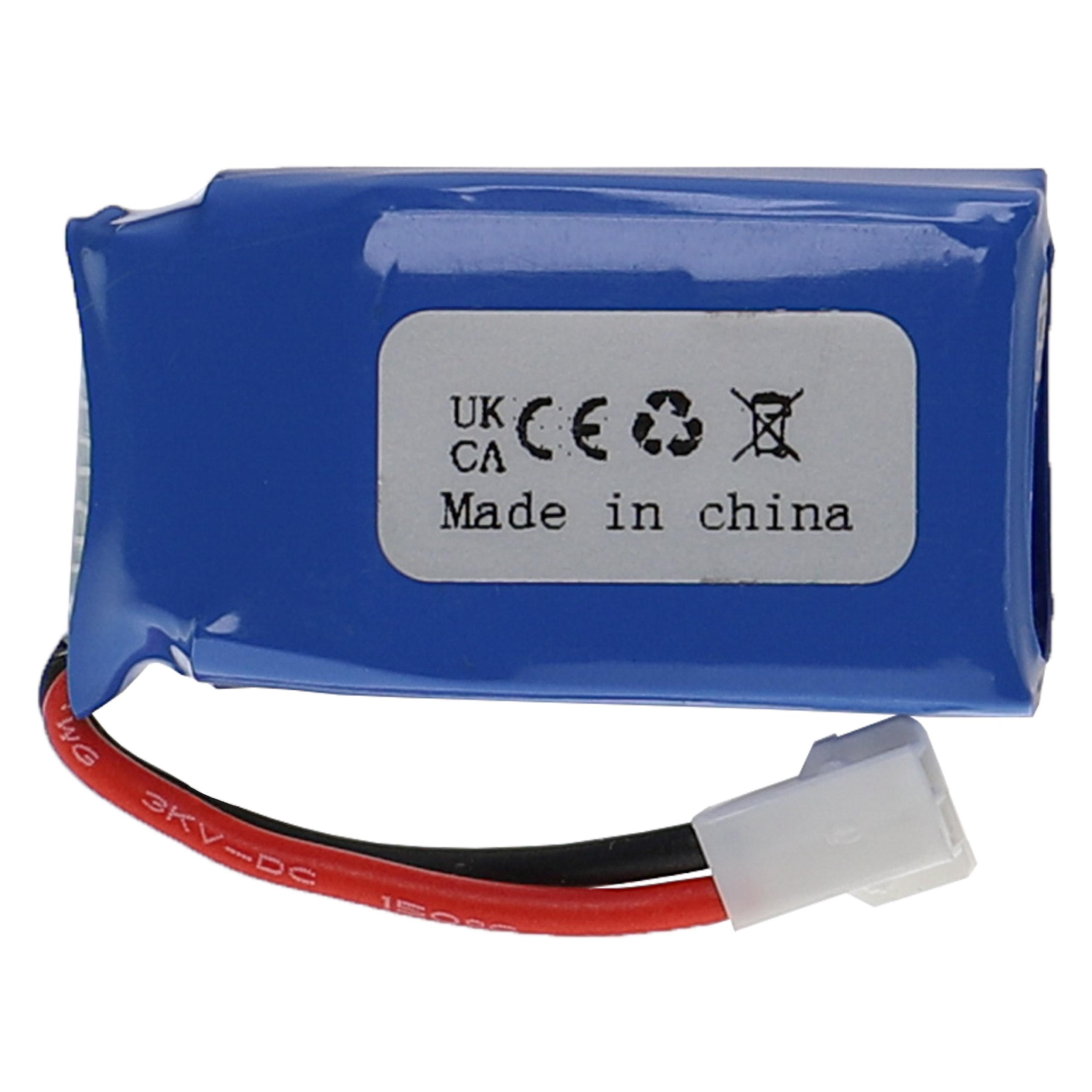 Batterie pour modèle radio-télécommandé - 600mAh 3,7V Li-polymère, XH 2.54 2P