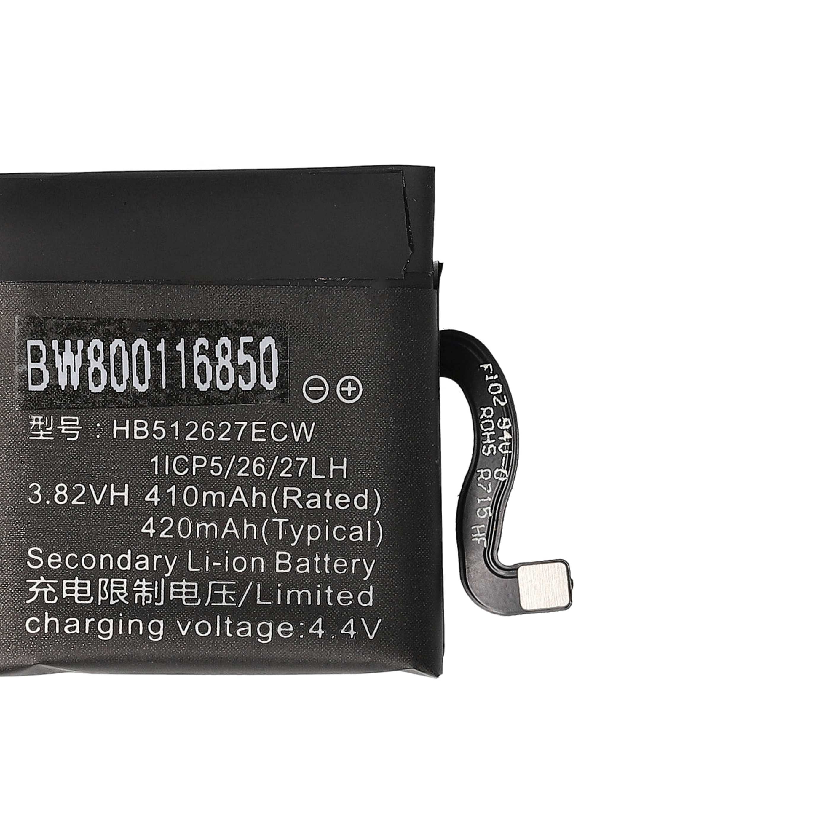 Smartwatch Battery Replacement for Huawei HB512627ECW, 1ICP5/26/27 - 410 mAh 3.8 V Li-polymer