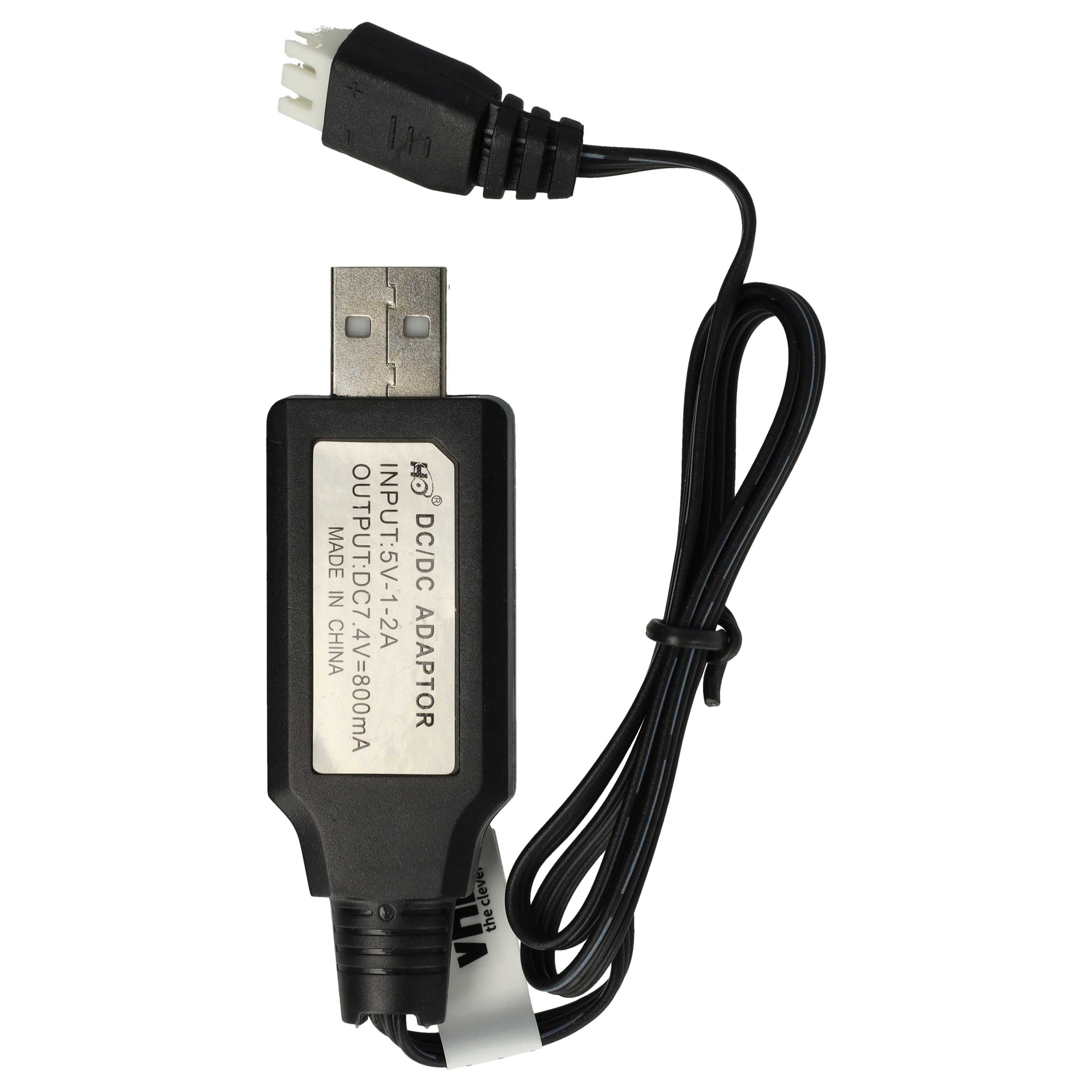 USB-Ladekabel passend für RC-Akkus mit JST XH-3P-Anschluss, RC-Modellbau Akkupacks - 60cm 7,4V