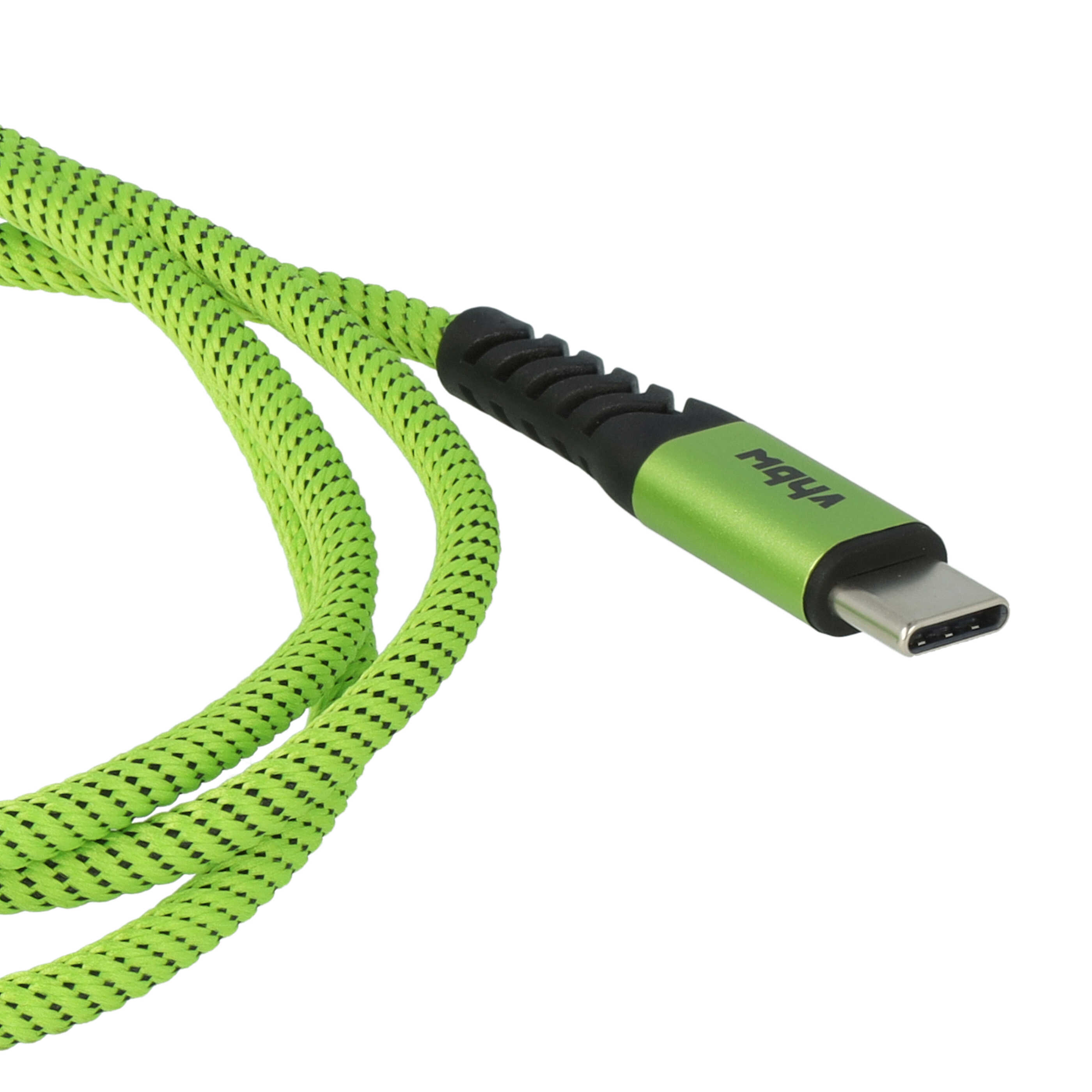 Lightning Cable - USB C, Thunderbolt 3 suitable for Retina, 12" 2015-2017 Apple iOS - Green Black, 100cm
