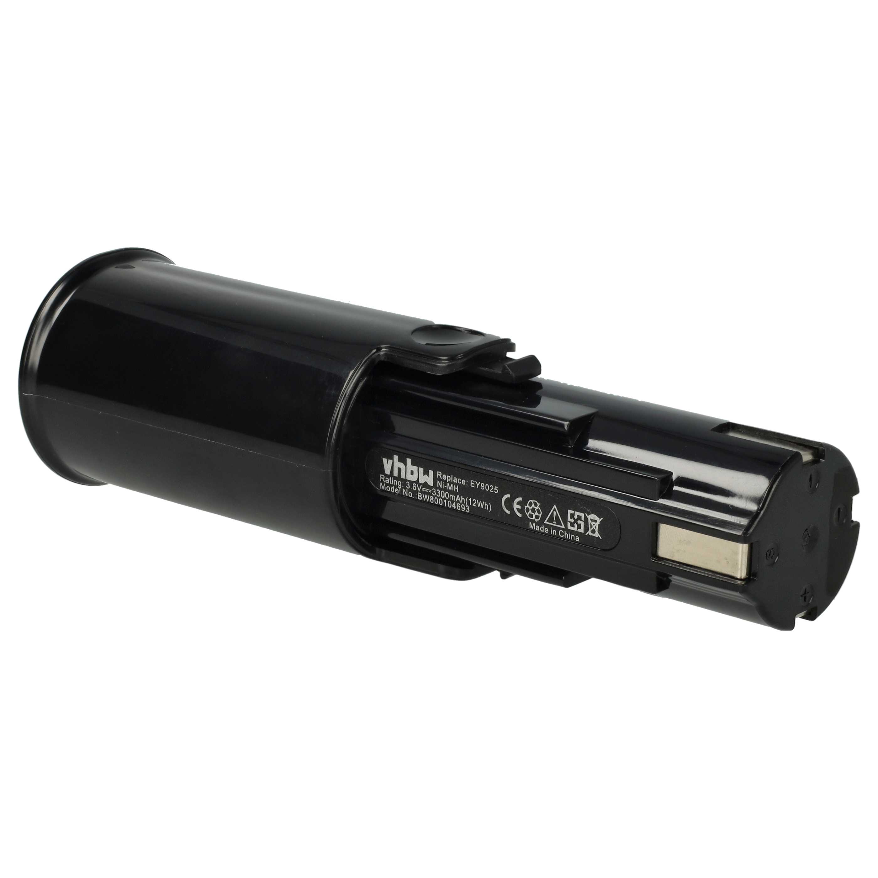 Battery replaces Panasonic EY9025B, EZ9025, EY9025 Electric Power Tool - 3300 mAh, 3.6 V, NiMH