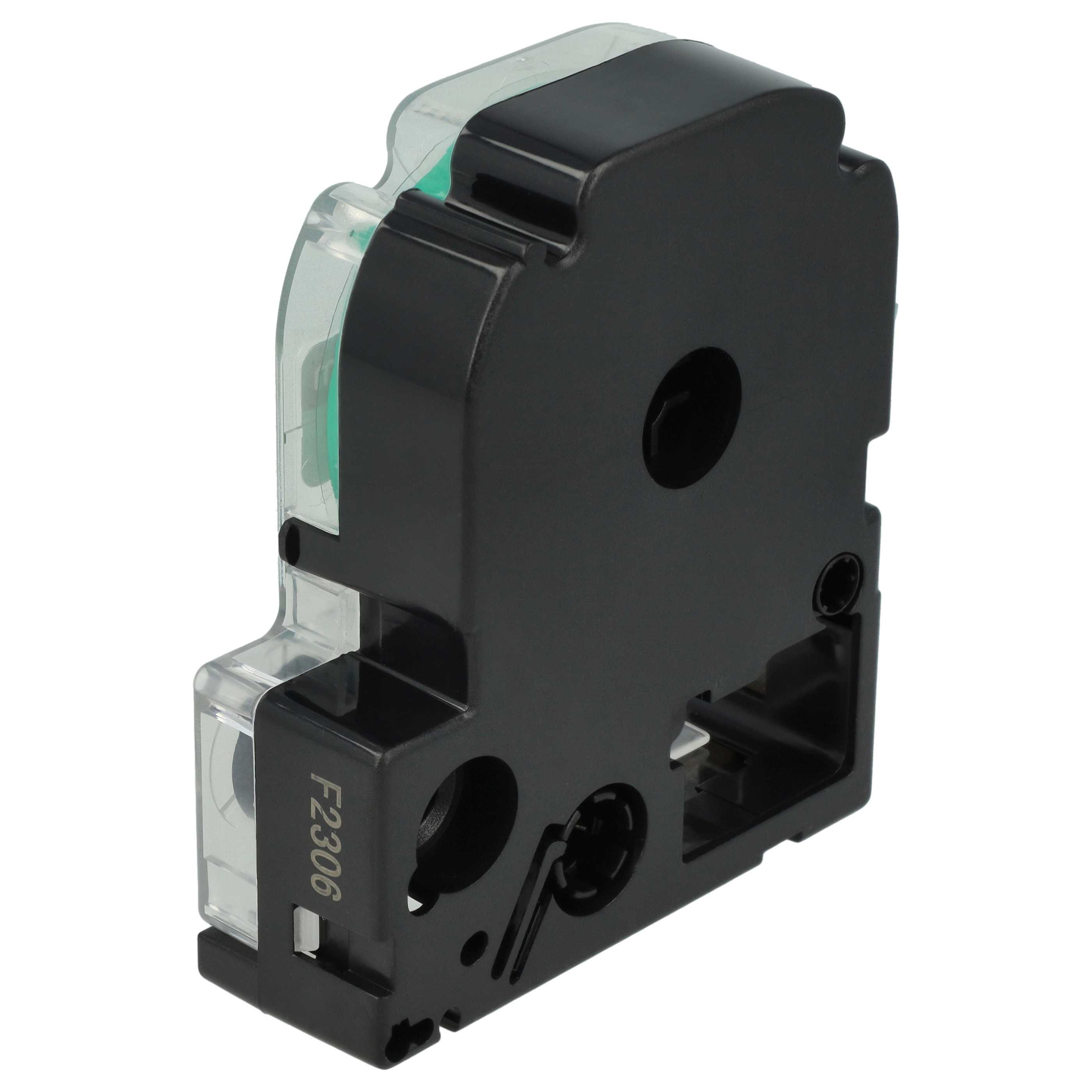 Label Tape replaces Epson LC-4GBP - 12 mm Black to Green
