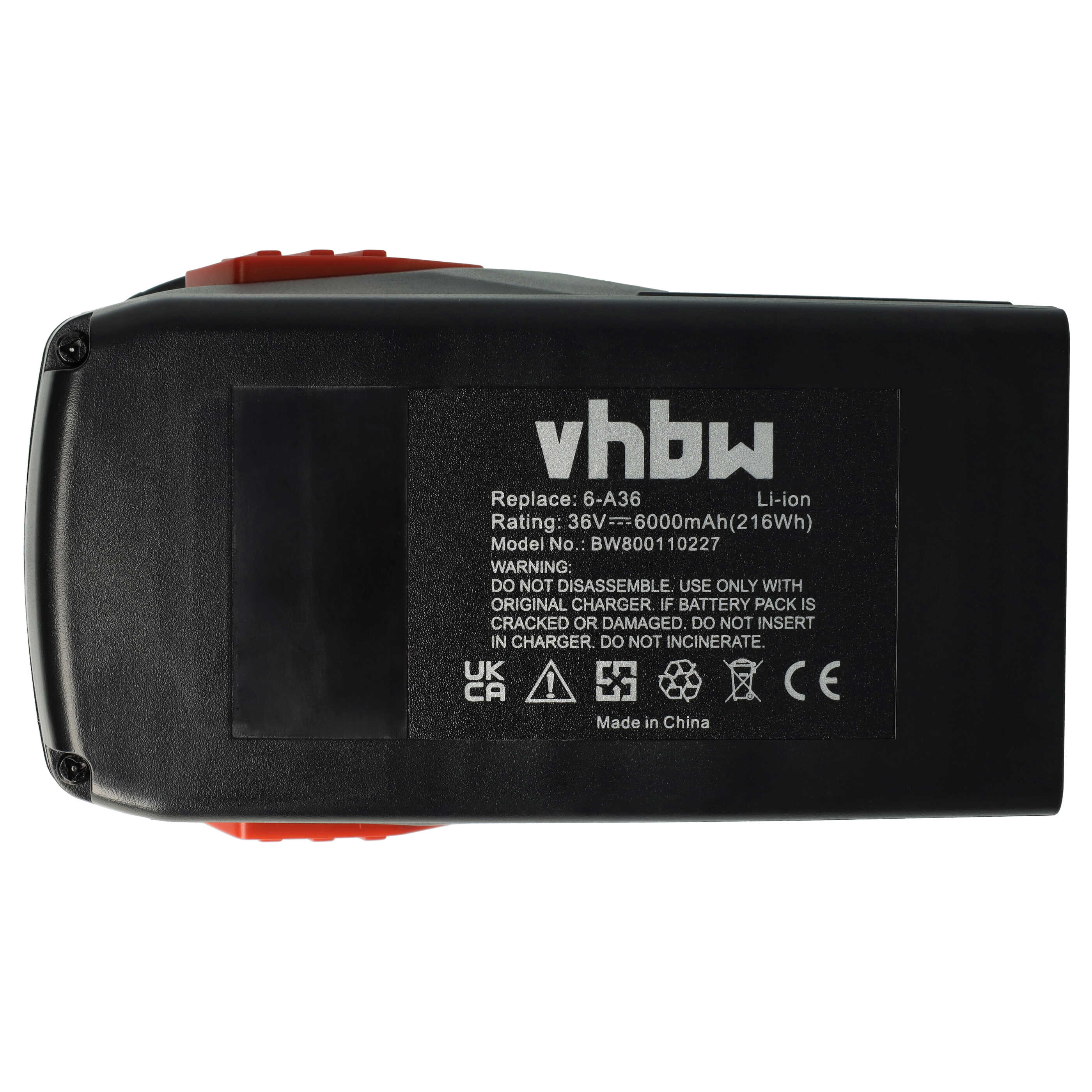 Batteria per attrezzo sostituisce Hilti B36, B36V, 2203932, 418009 - 6000 mAh, 36 V, Li-Ion