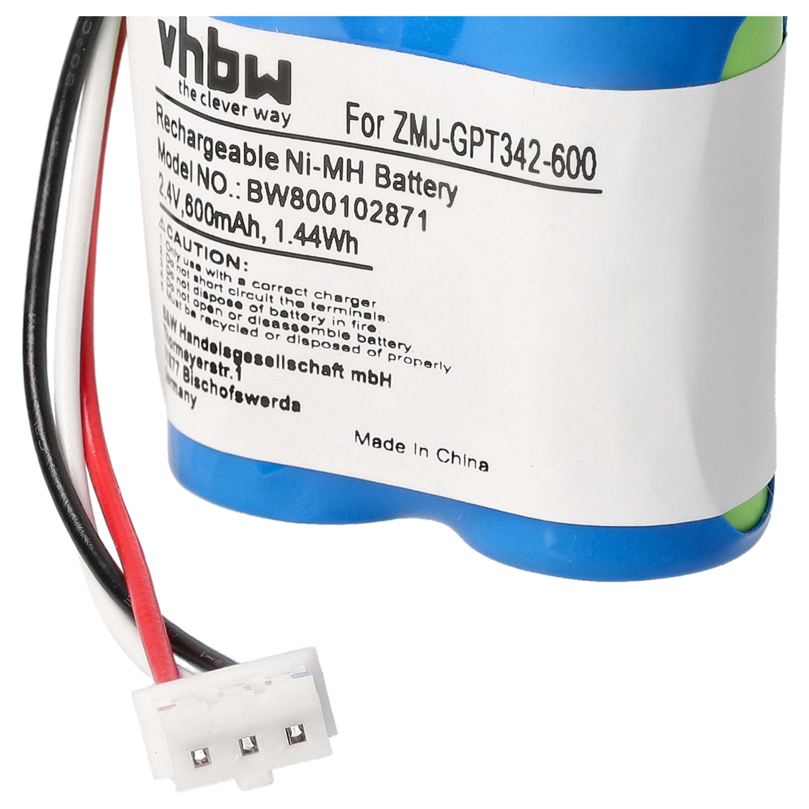 Batterie remplace Philips CP51U, T328, CP51, T330, BC103510, 91C pour téléphone Philips - 600mAh 2,4V NiMH