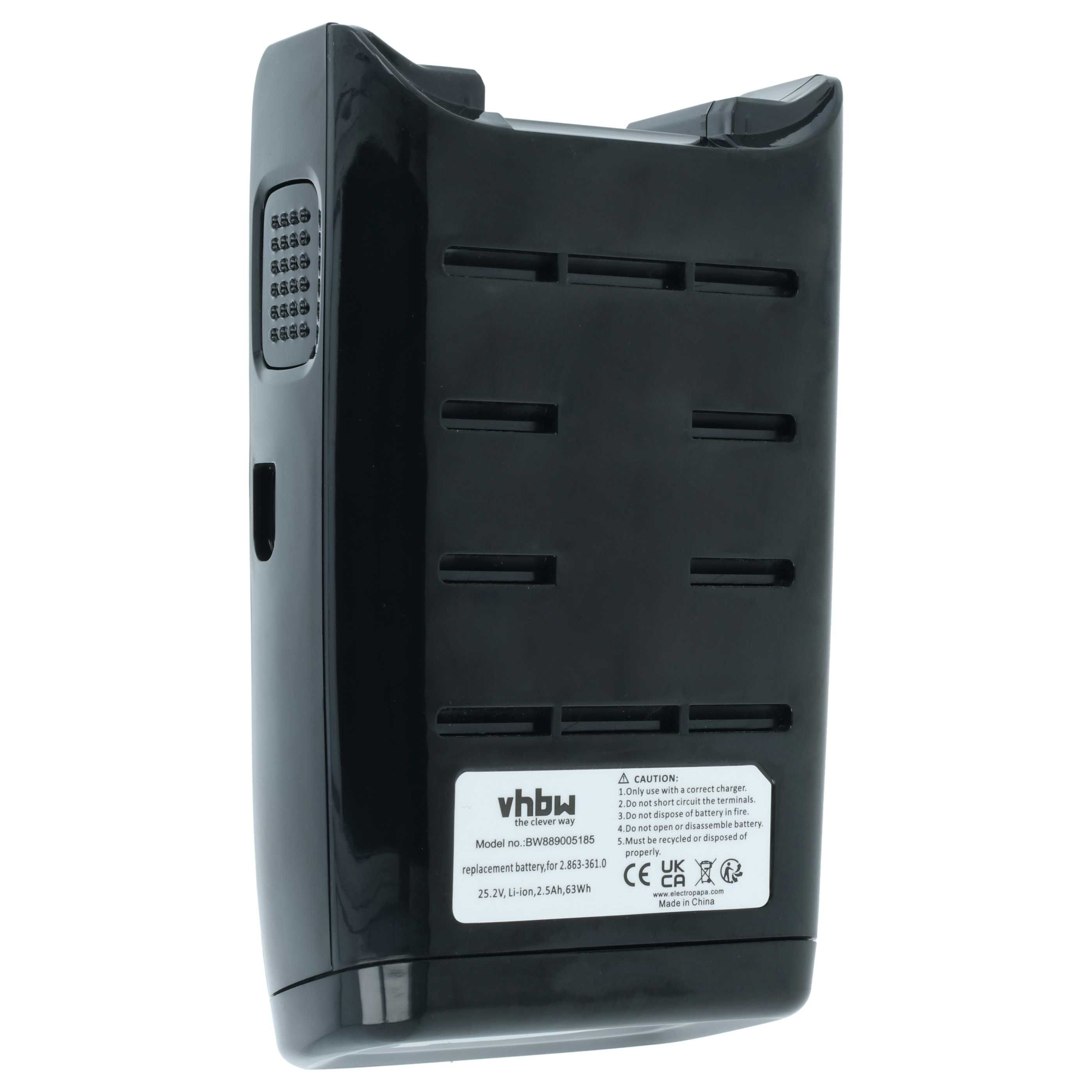 Battery replaces Kärcher 2.863-361.0 for Kärcher 2500mAh, 25.2V, Li-Ion