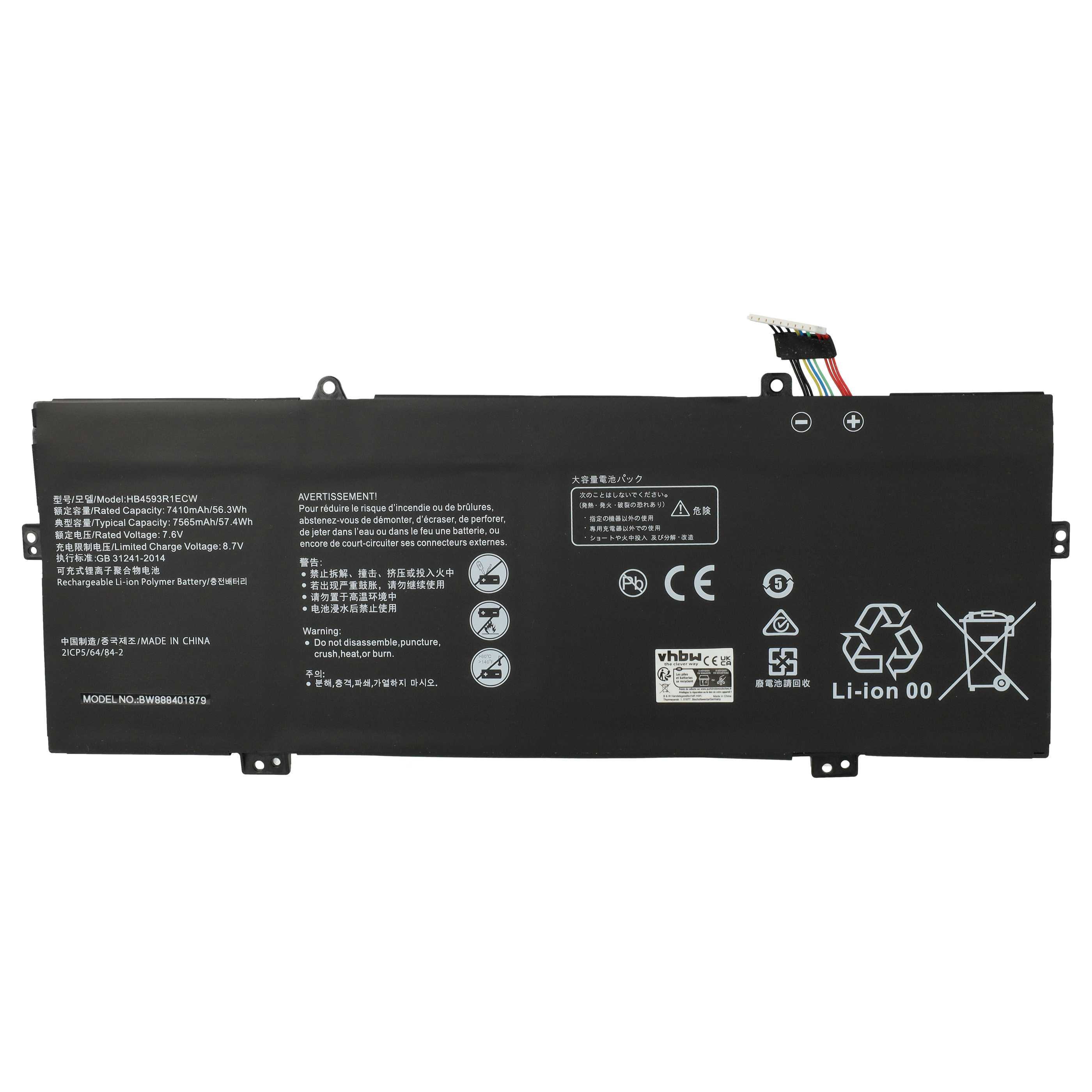 Akumulator do laptopa zamiennik Huawei HB4593R1ECW - 7410 mAh 7,6 V LiPo