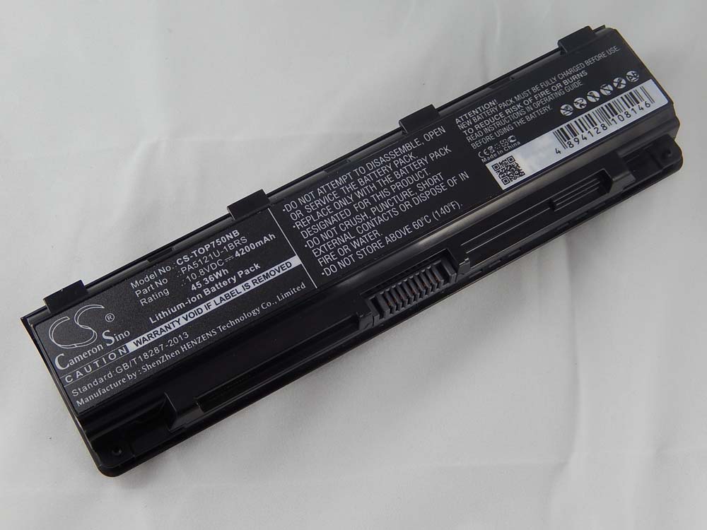 Batteria sostituisce Toshiba PA5121U-1BRS, P000573260 per notebook Toshiba - 4200mAh 10,8V Li-Ion nero
