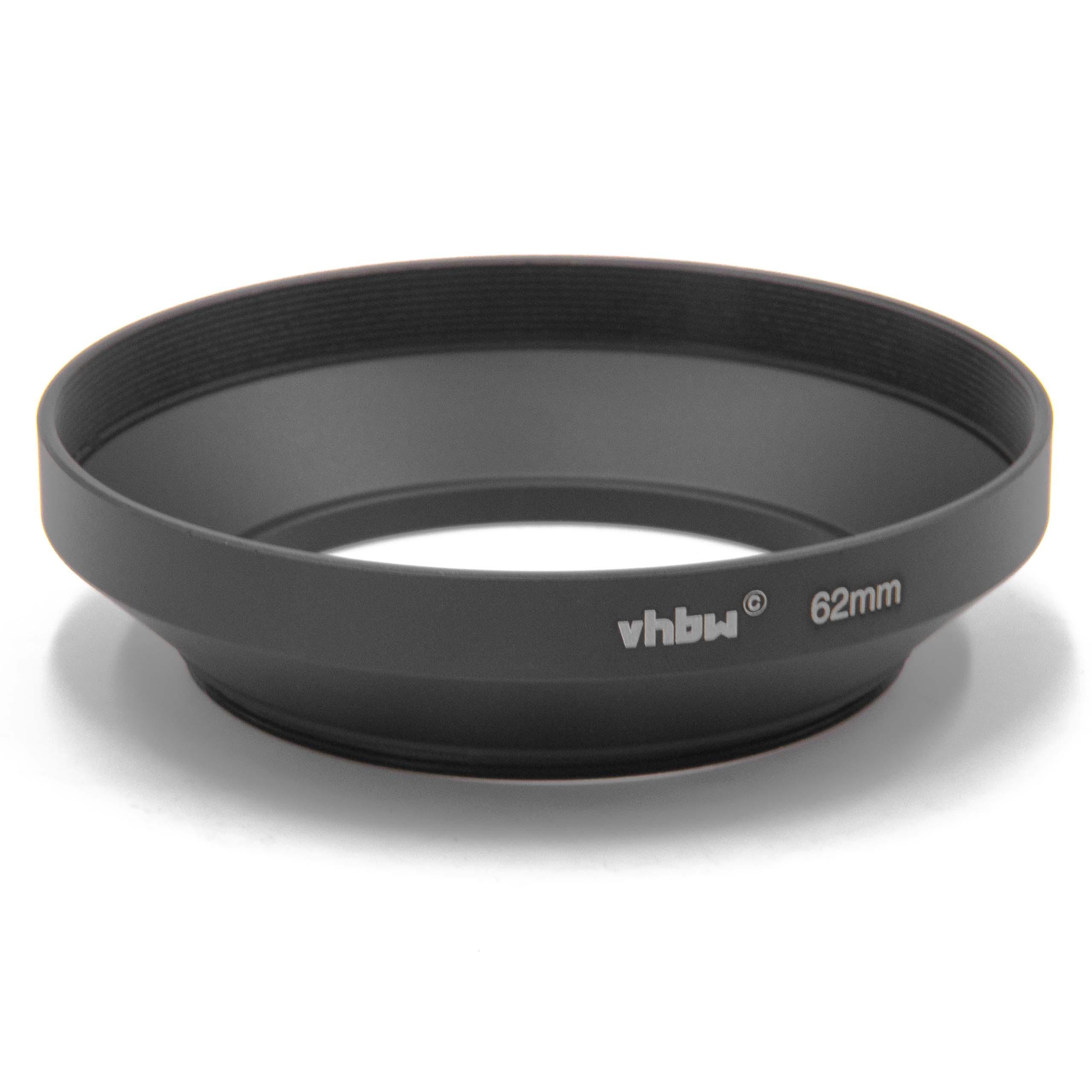 Lens Hood suitable for 62mm Lens - Wide-Angle Lens Shade Black, Round