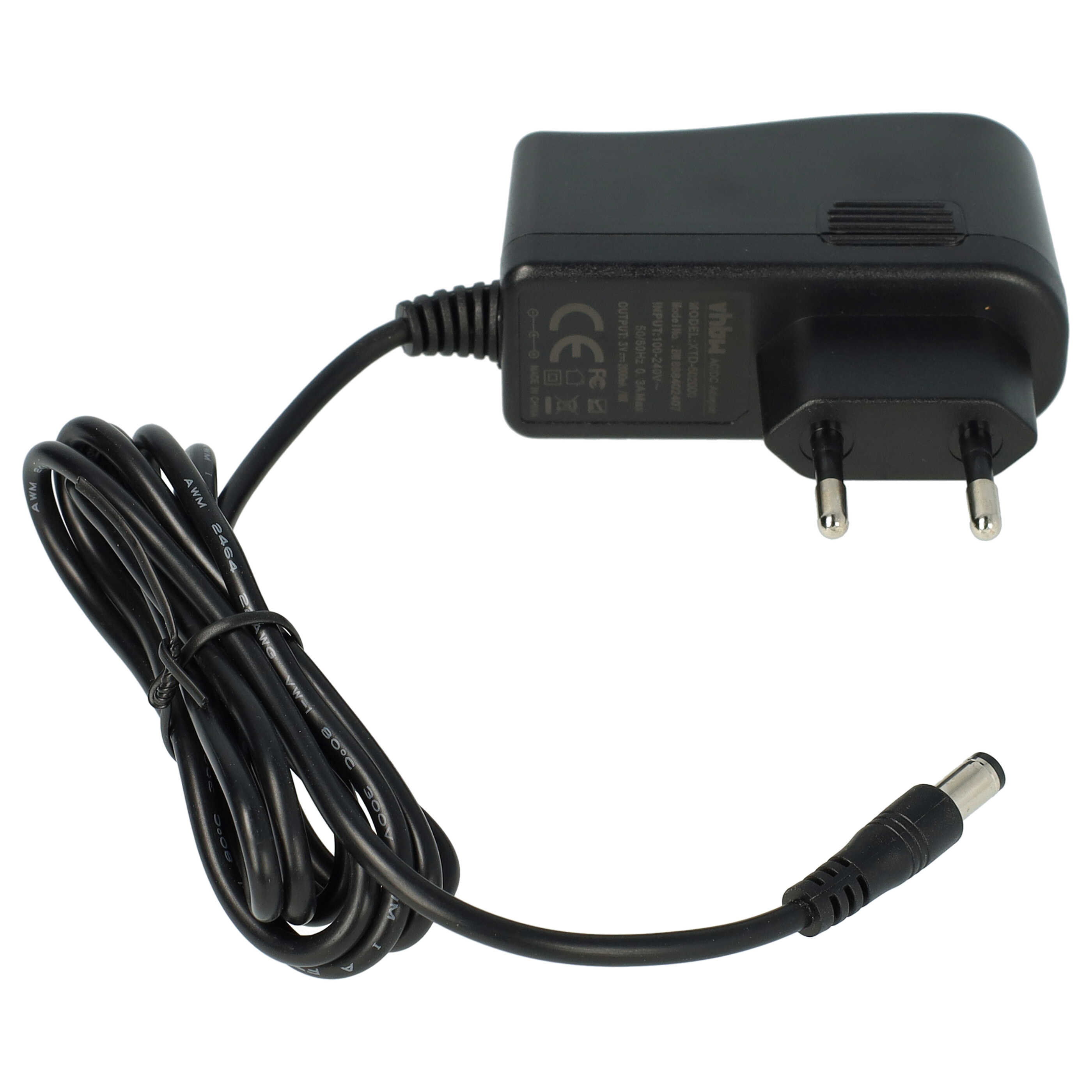 Mains Power Adapter with 5.5 x 2.1 mm Plug suitable for various Electric Devices - 3 V, 2 A