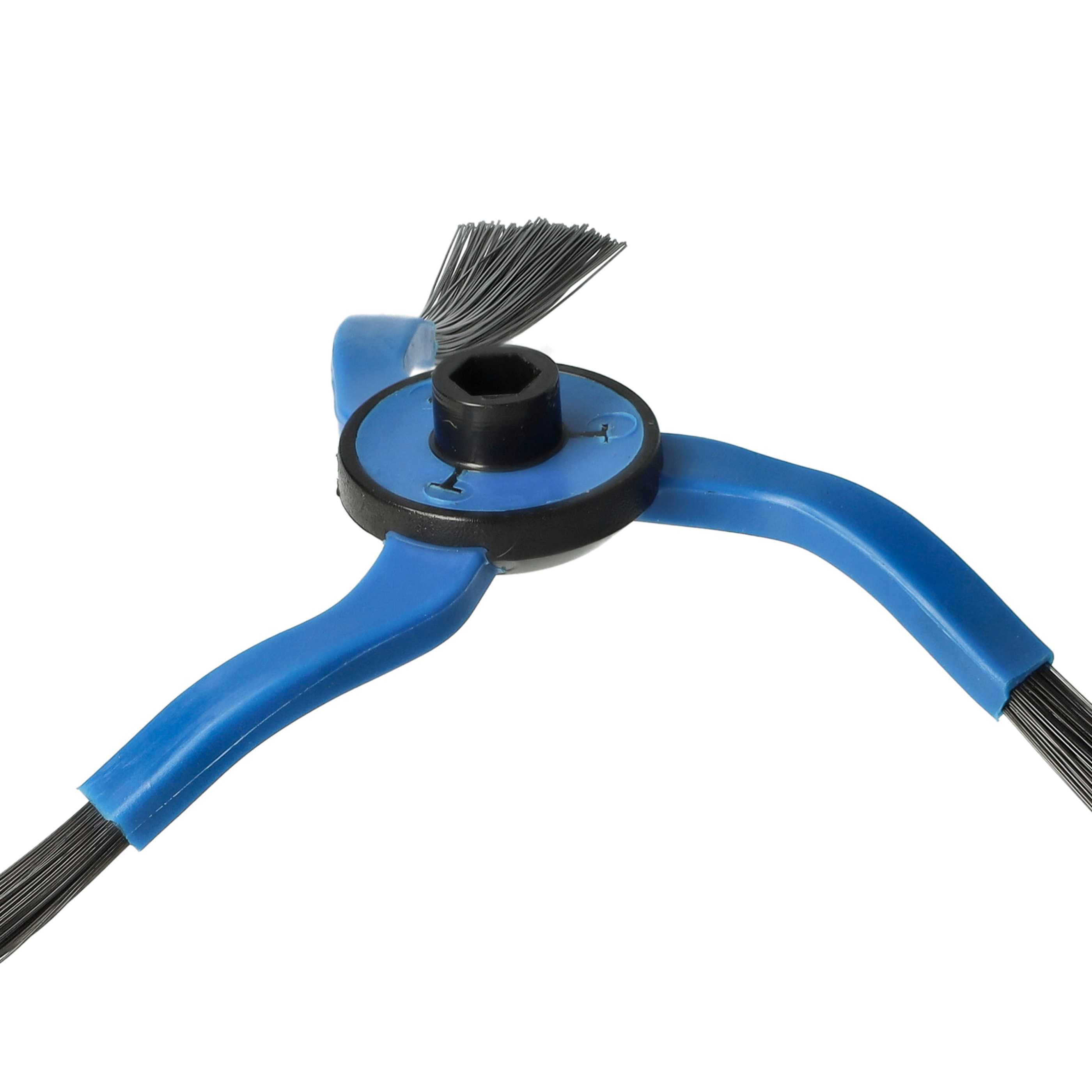 4x Spazzola laterale (dx/sx) a 3 bracci per robot aspirapolvere Samsung SR87xx - nero / blu