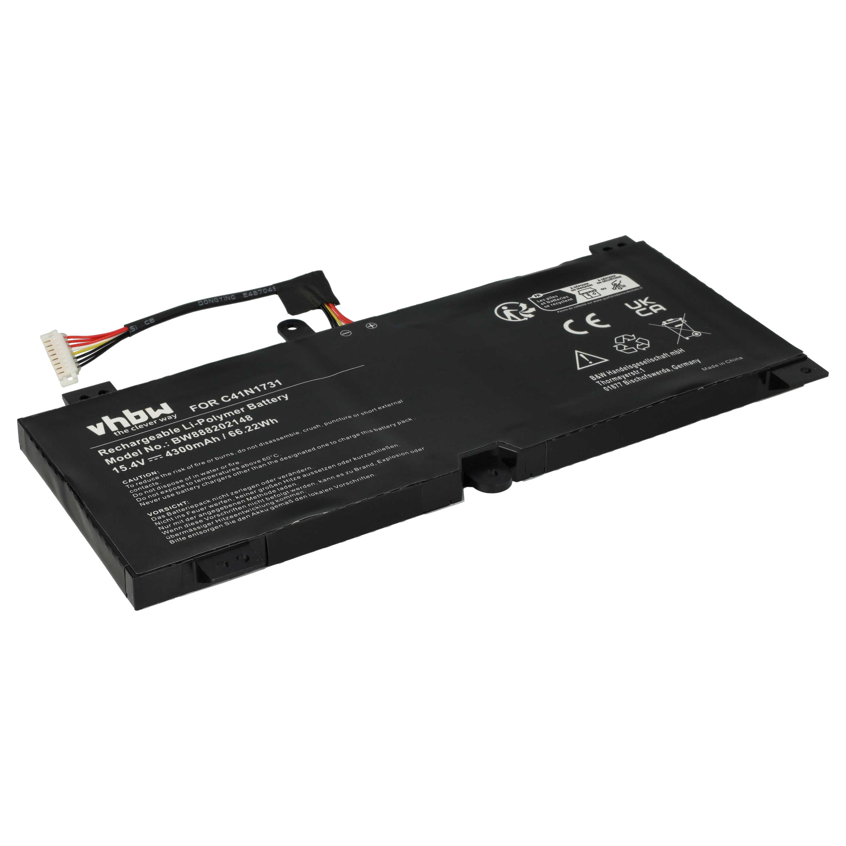 Akumulator do laptopa zamiennik Asus 0B200-02940000, C41N1731 - 4300 mAh 15,4 V LiPo