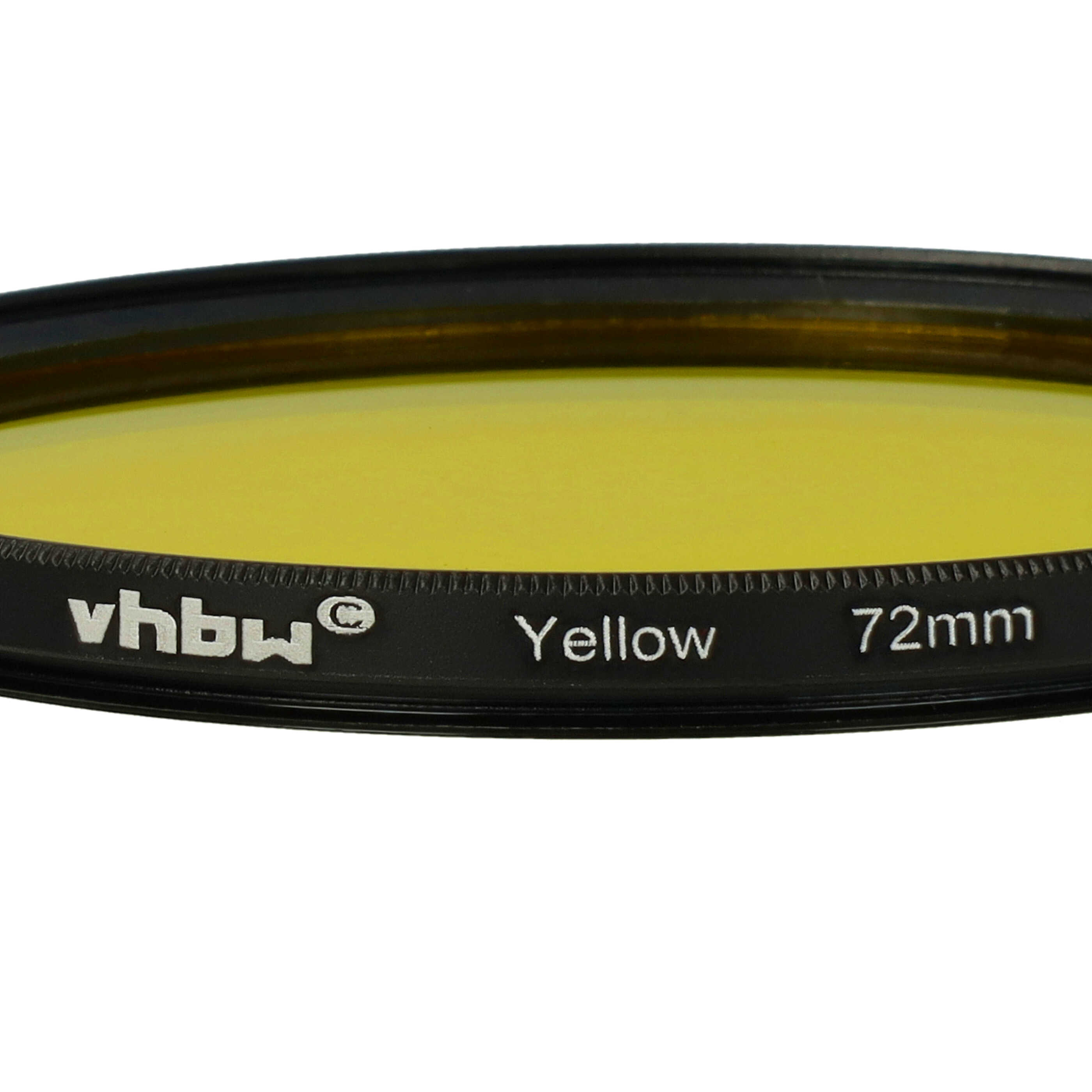 Filtr fotograficzny na obiektywy z gwintem 72 mm - filtr żółty