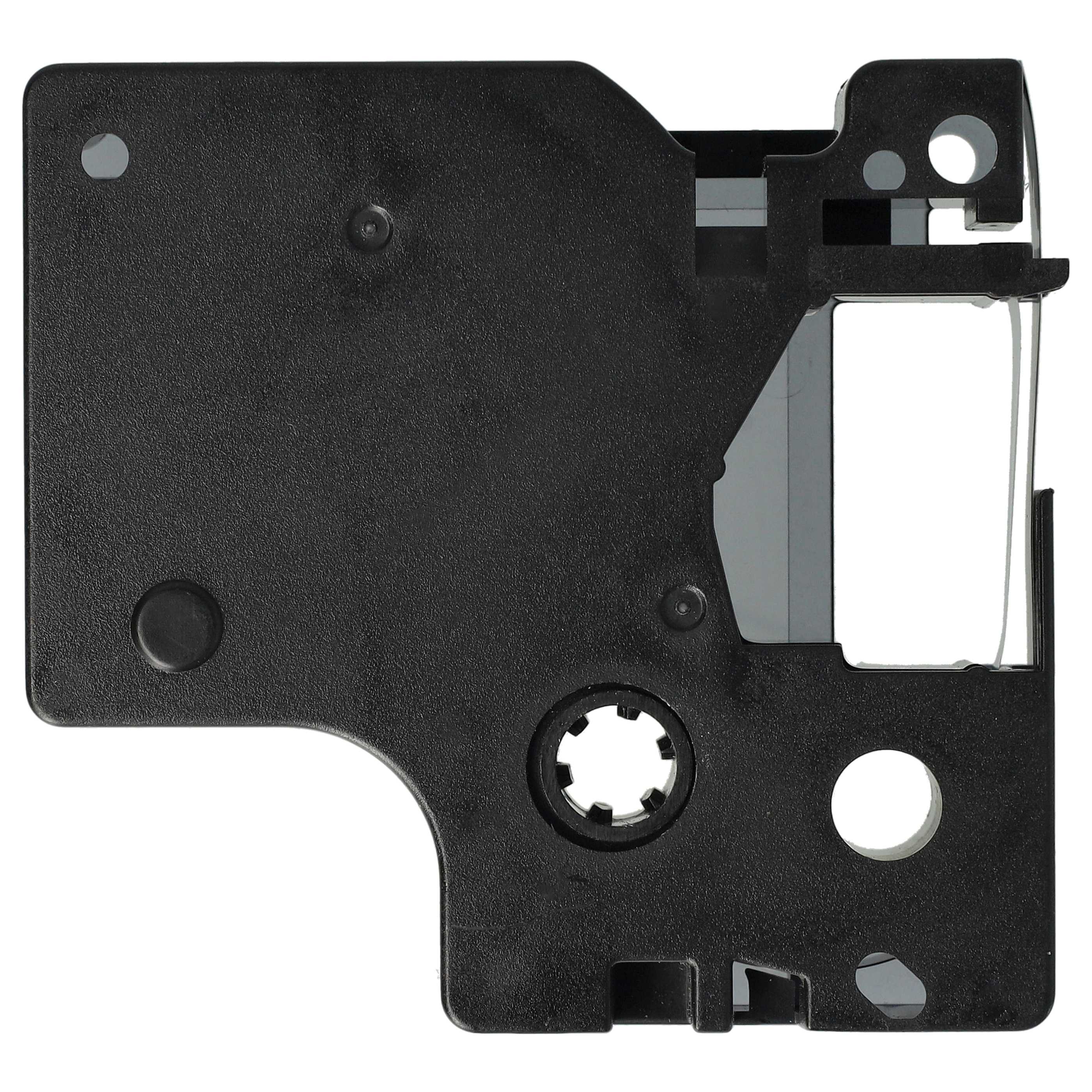 Label Tape replaces Dymo D1, 43622 - 6 mm Black to Silver