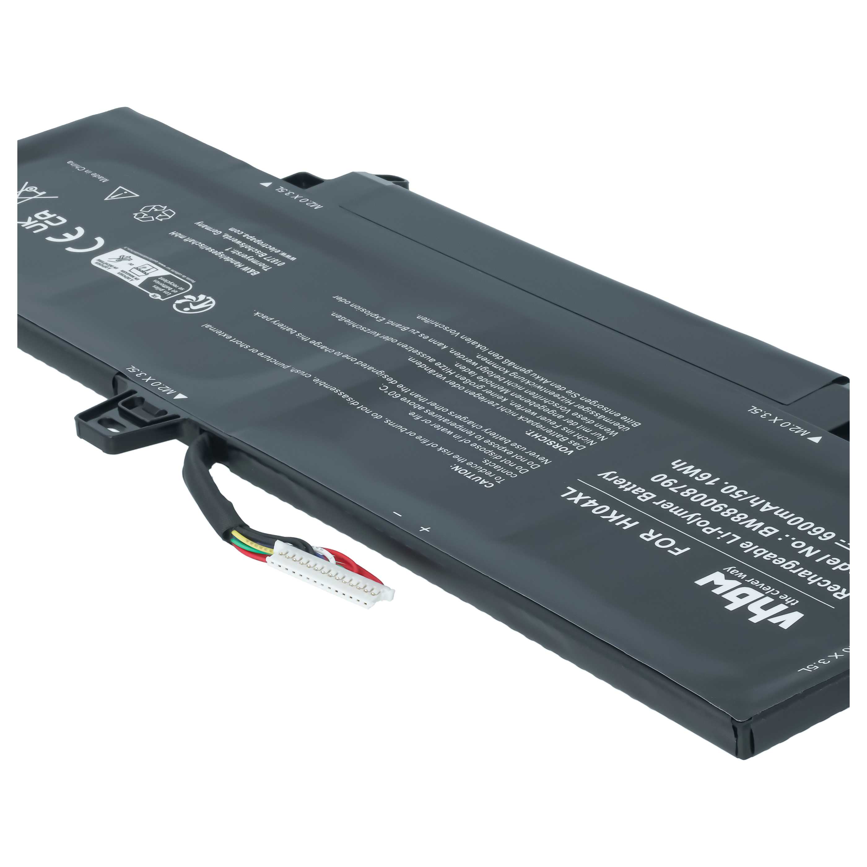 Notebook Battery replaces HP HK04XL, L84352-005, HSTNN-IB9J, L83796-171 - 6600 mAh 7.6 V Li-polymer
