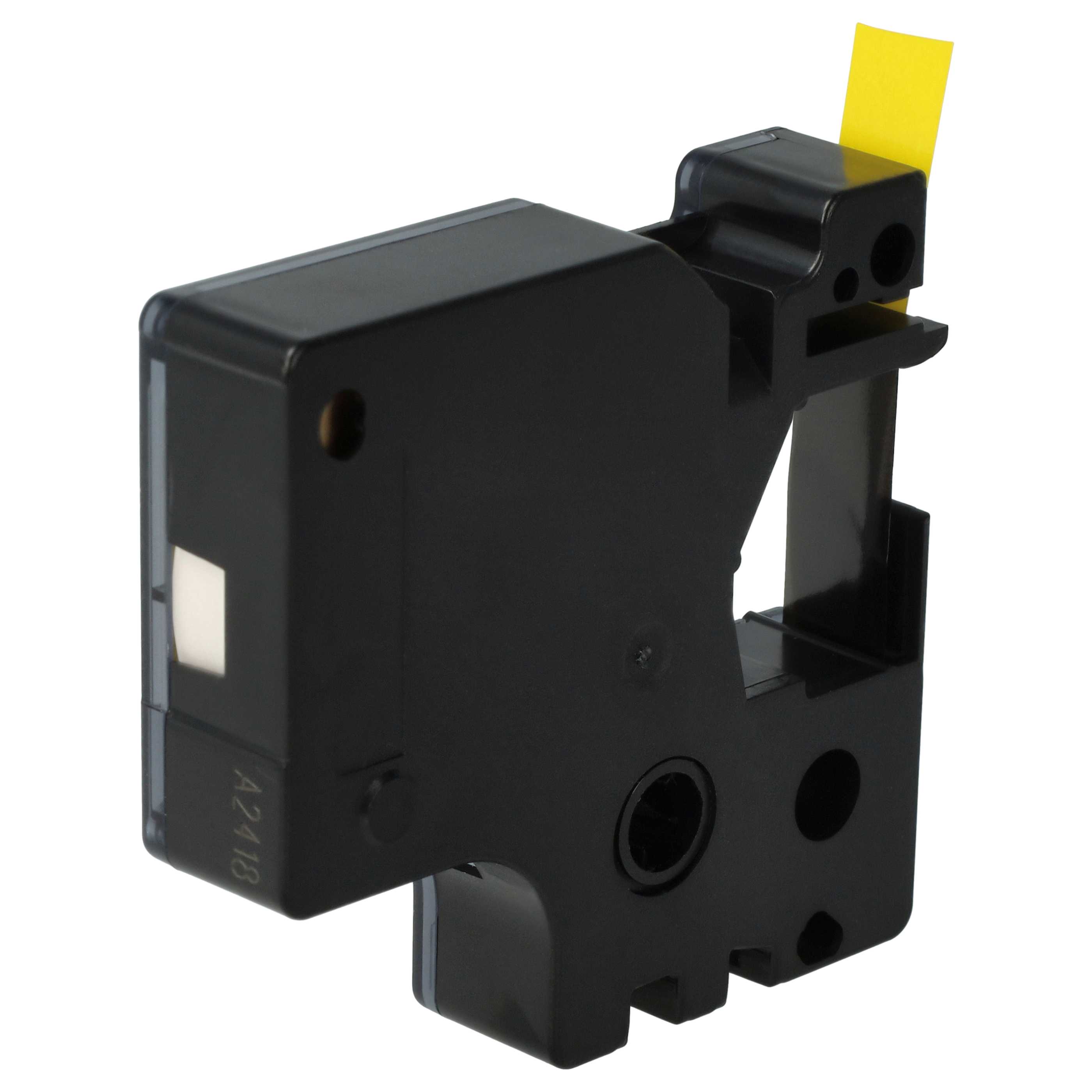 Cassetta nastro sostituisce Dymo D1, 40918 per etichettatrice 9mm nero - giallo