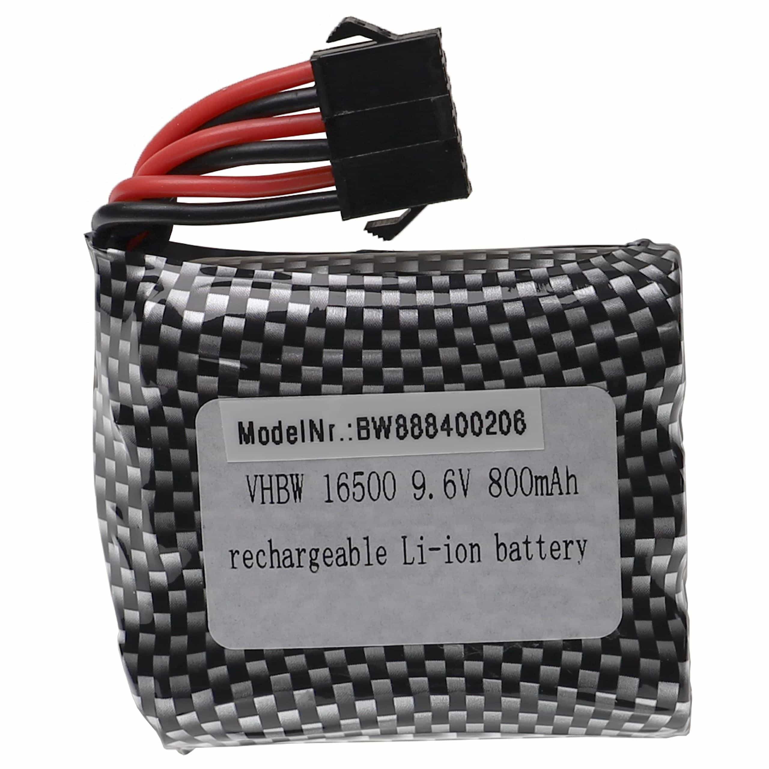 Batterie remplace GPToys pour modèle radio-télécommandé - 800mAh 9,6V Li-ion, SM-6P