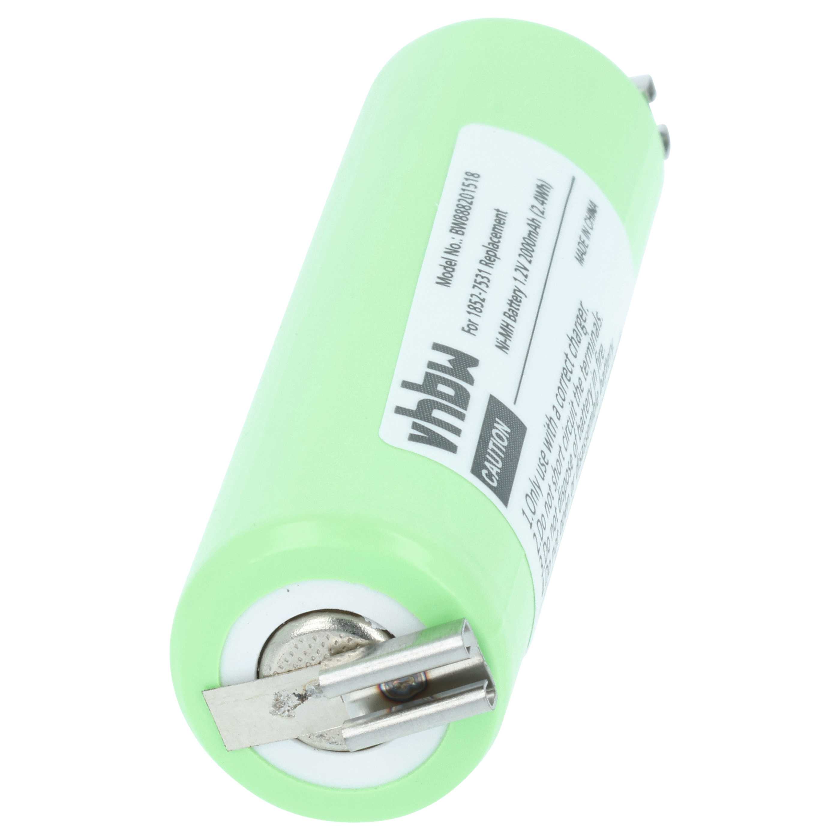 Batteria per rasoio sostituisce Moser 1852-7531 - 2000mAh 1,2V NiMH