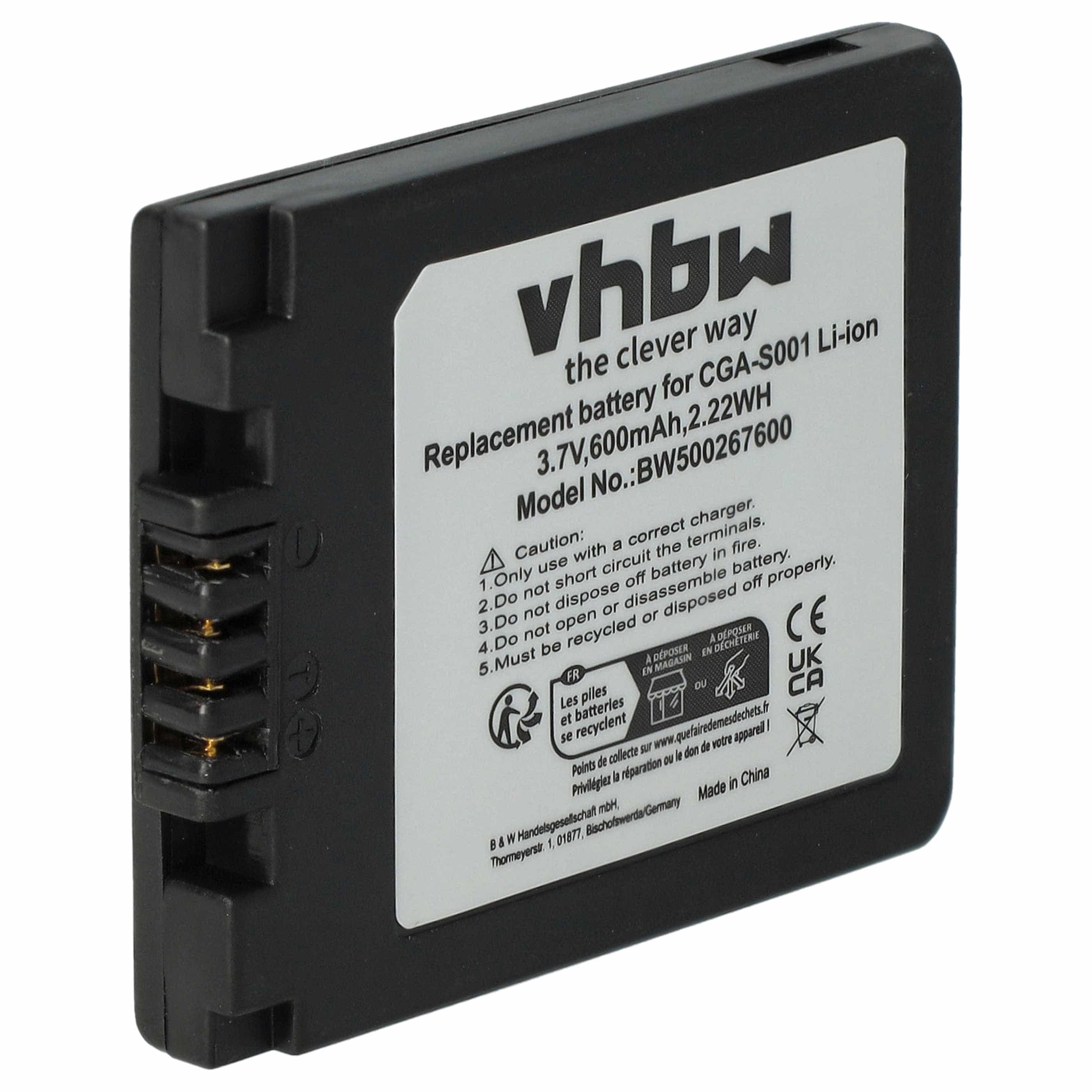 Battery replaces Leica BP-DC2 - 500mAh, 3.6V, Li-Ion