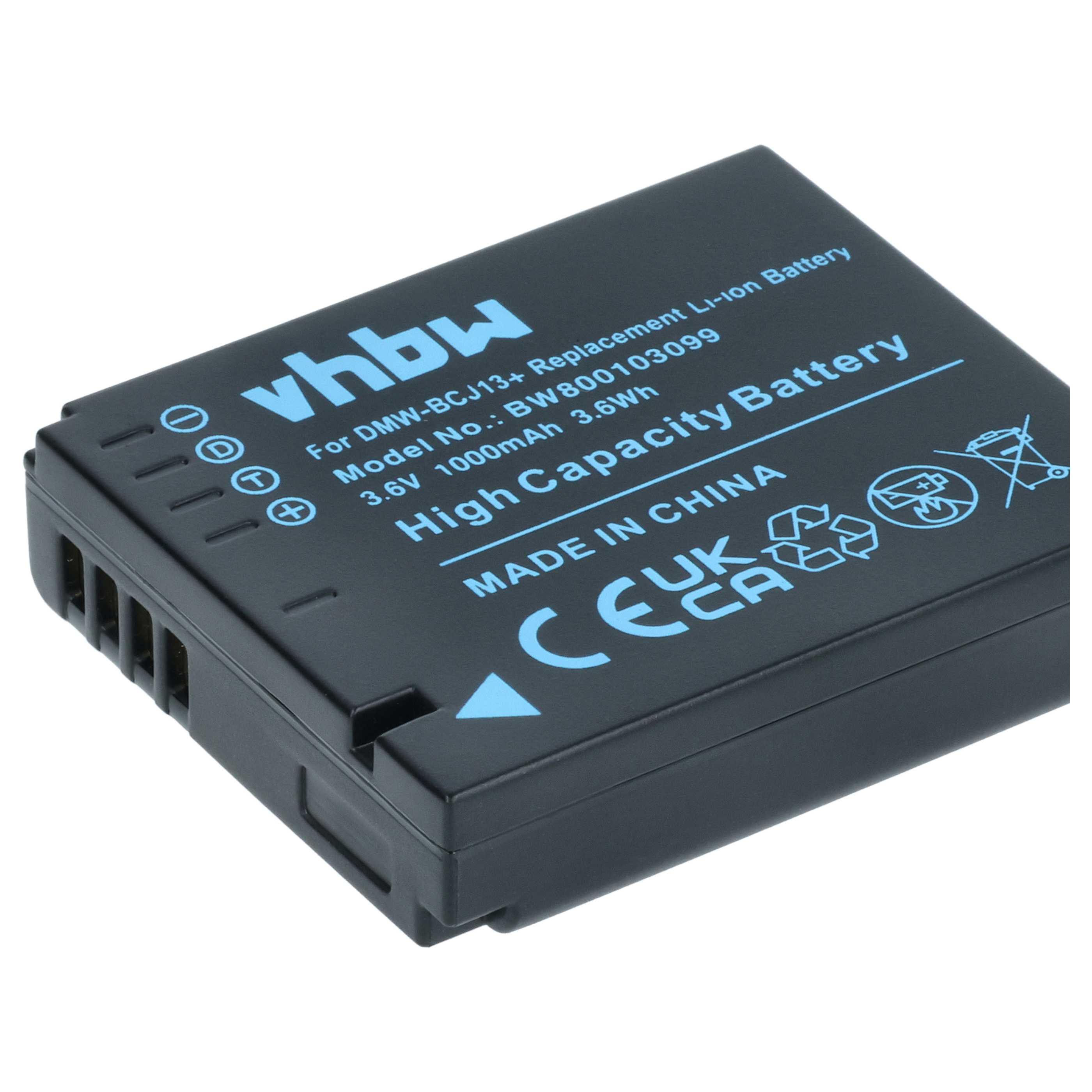 2x Battery replaces Leica BP-DC10E, BP-DC10 - 1000mAh, 3.6V, Li-Ion with Info Chip