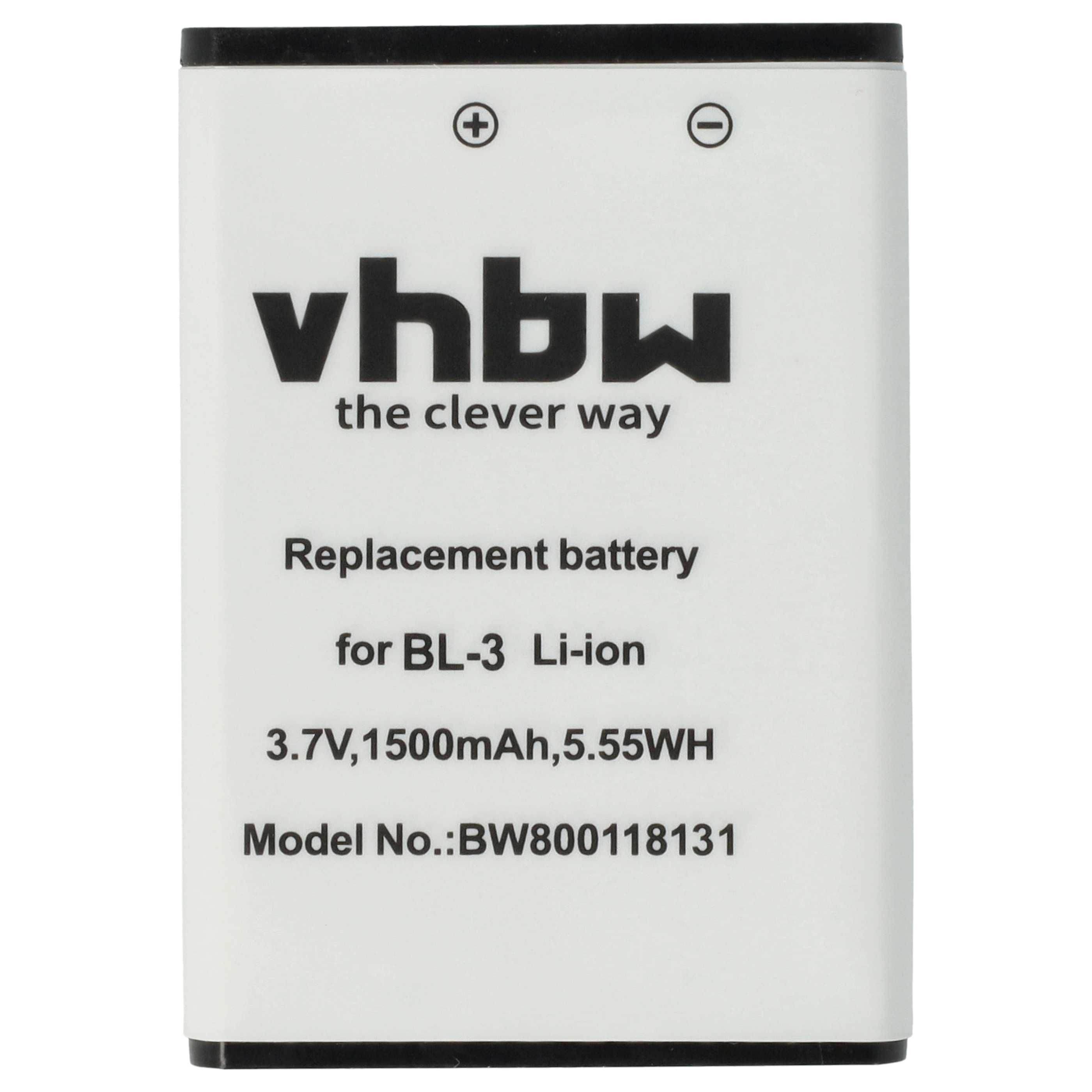 Radio 10x Battery replaces Baofeng BL-3 - 1500 mAh 3.7 V Li-Ion