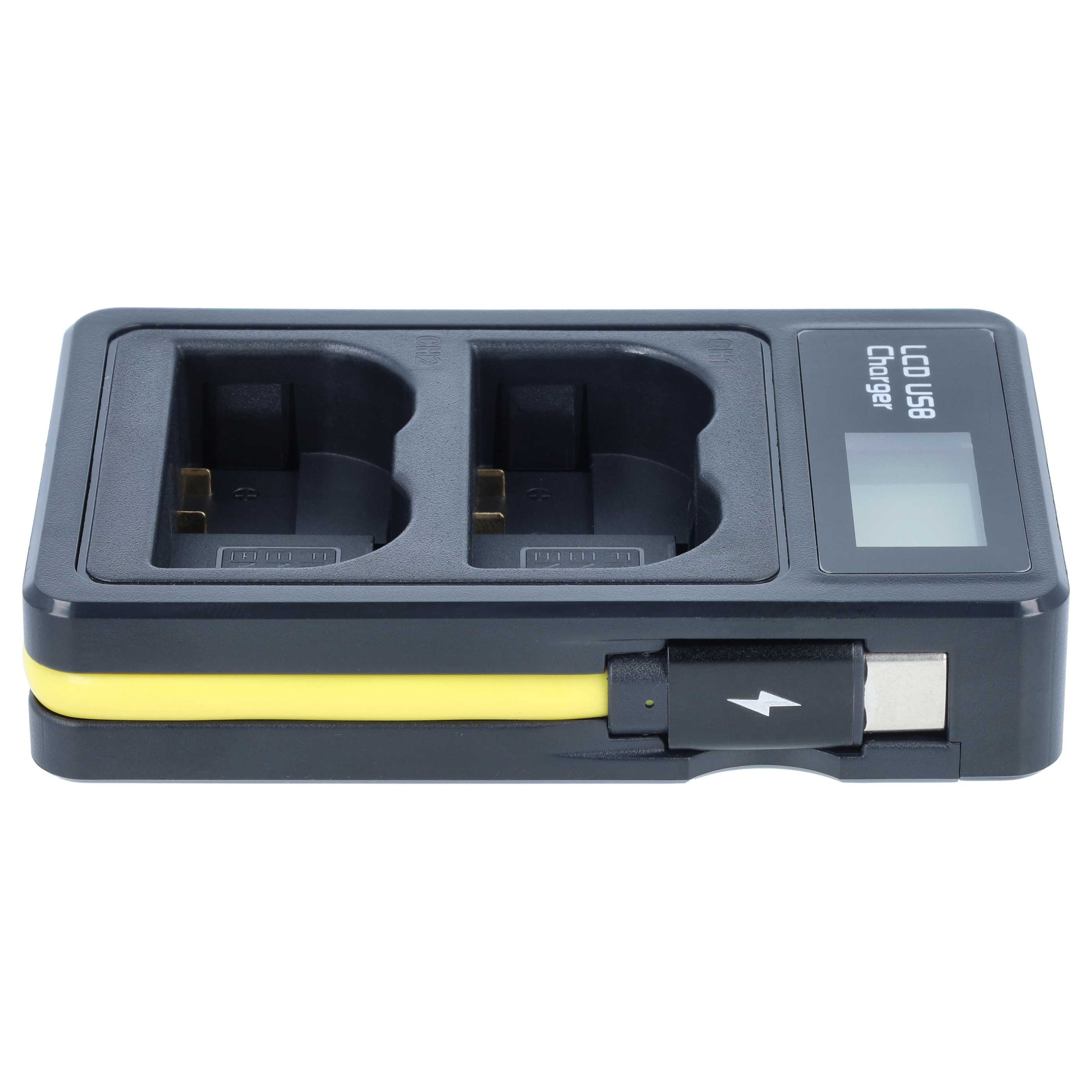 Battery Charger Micro-USB + USB-C + Cable Micro-USB replaces Nikon MH-25 for Nikon Digital Camera 8.4 V