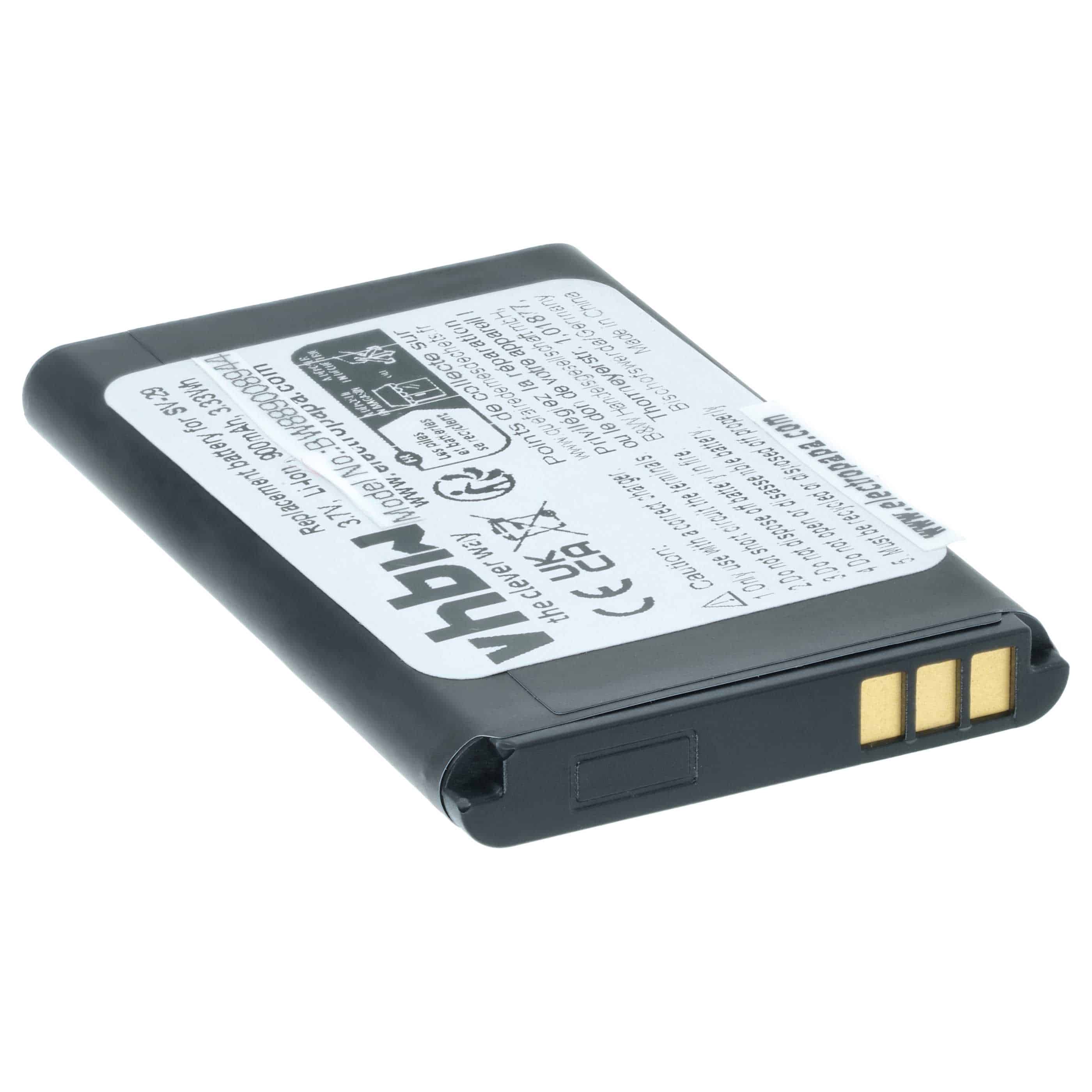 3x Akumulator do telefonu smartfona zamiennik Alcatel RTR001F01, 10000058 - 900 mAh 3,7 V Li-Ion