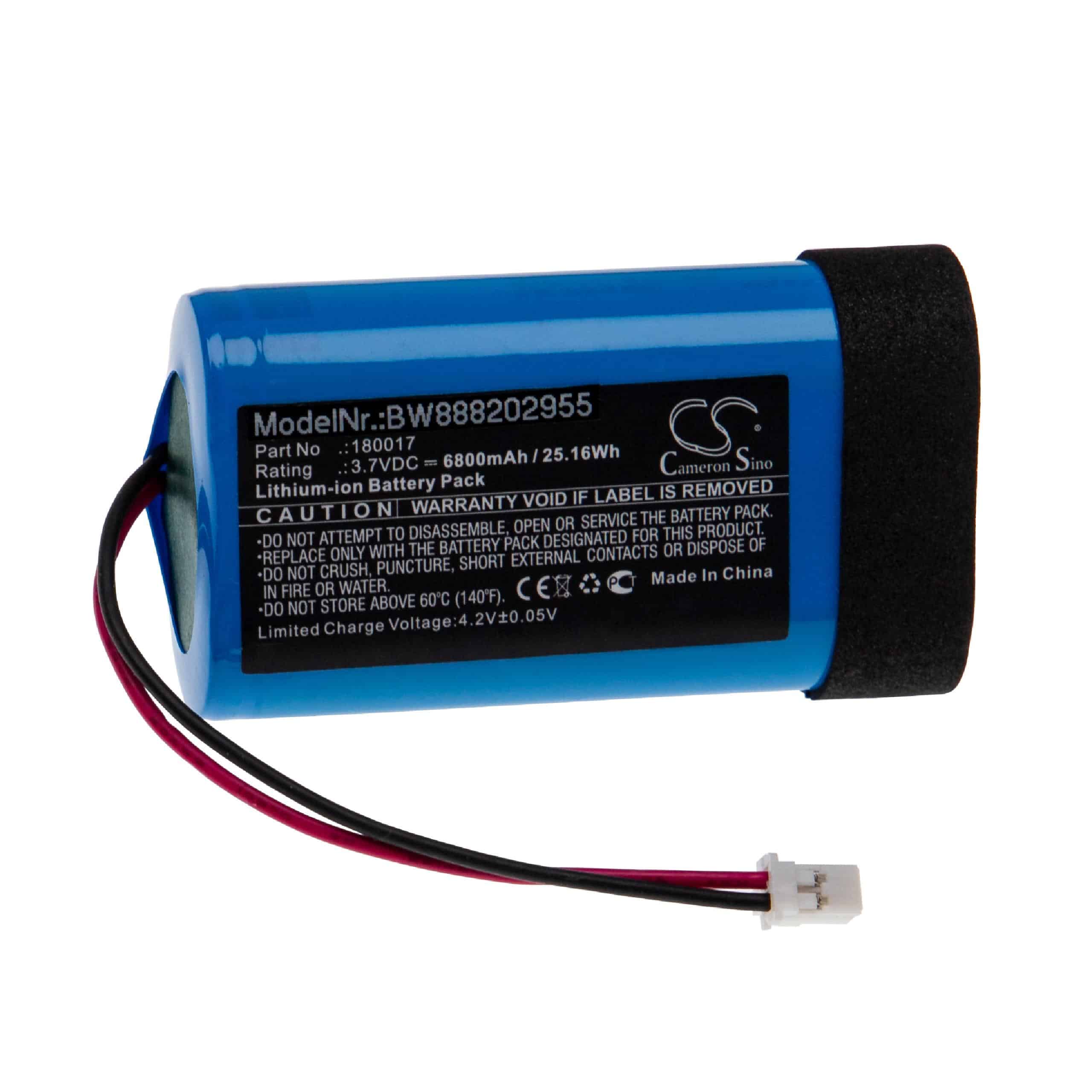Batterie remplace Braven 180017 pour enceinte Braven - 6800mAh 3,7V Li-ion