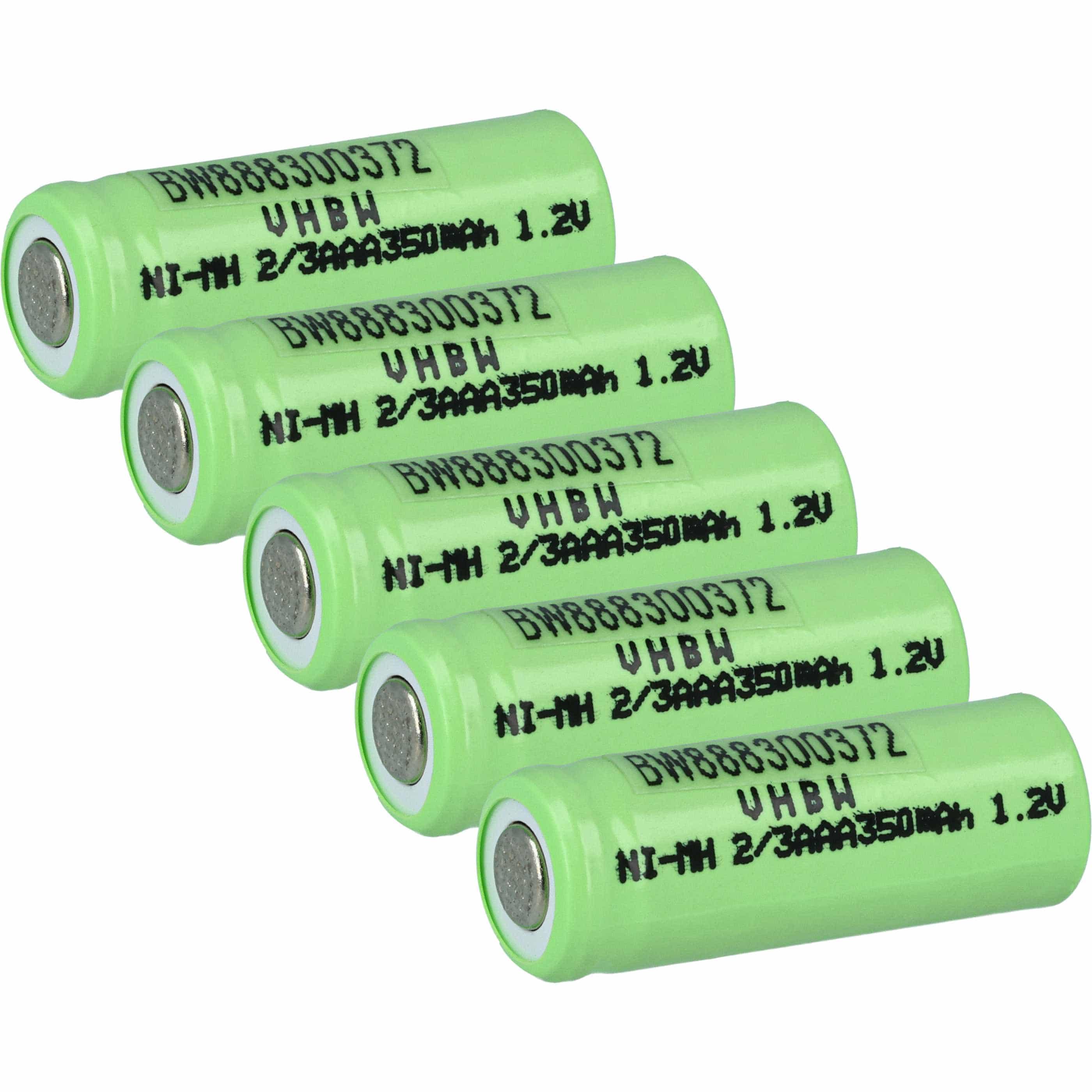 Raw Battery Cells H4002 (5 Piece) for Rechargeable Batteries - 350mAh 1.2V NiMH