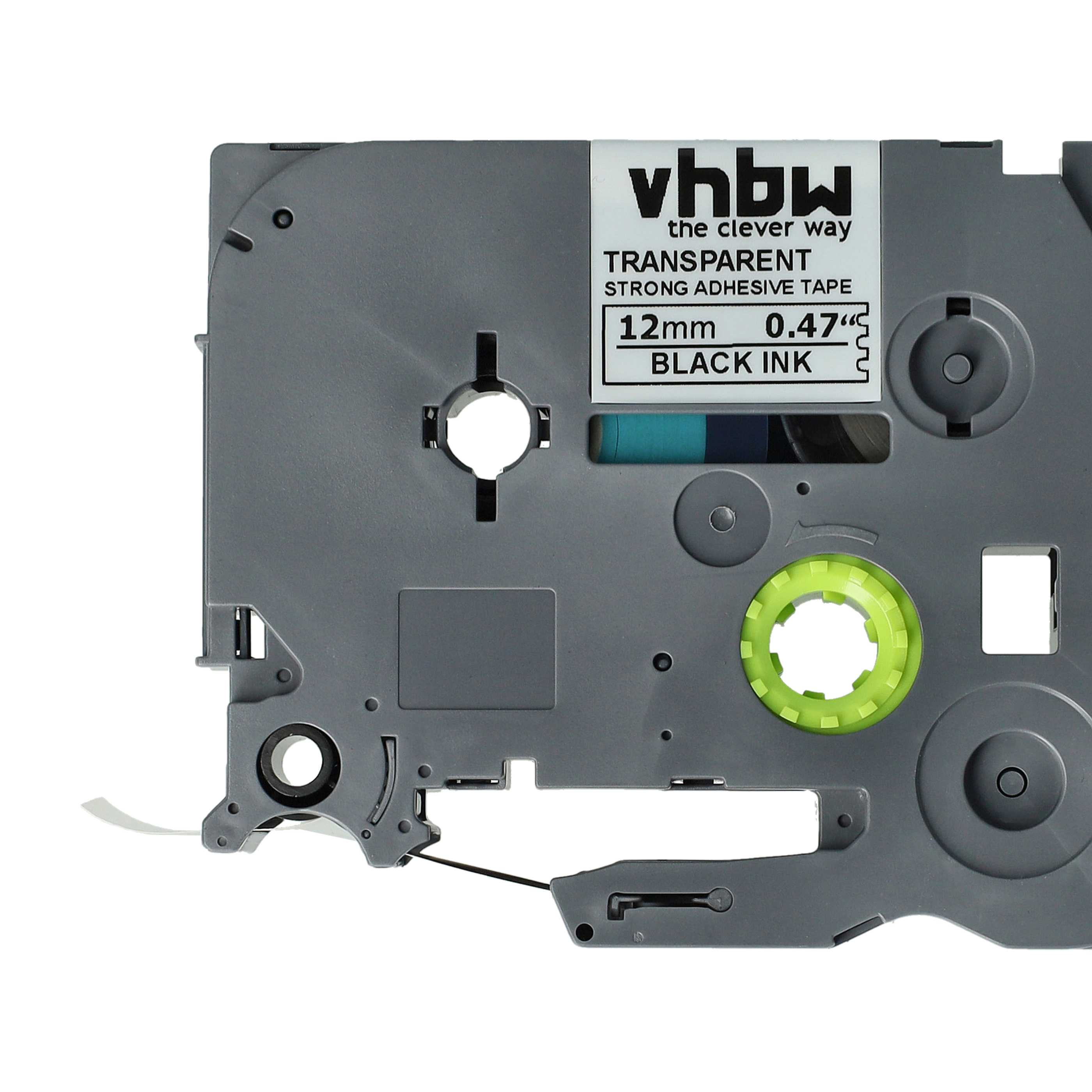 Cassetta nastro sostituisce Brother TZE-S131 per etichettatrice Brother 12mm nero su trasparente, extra forte