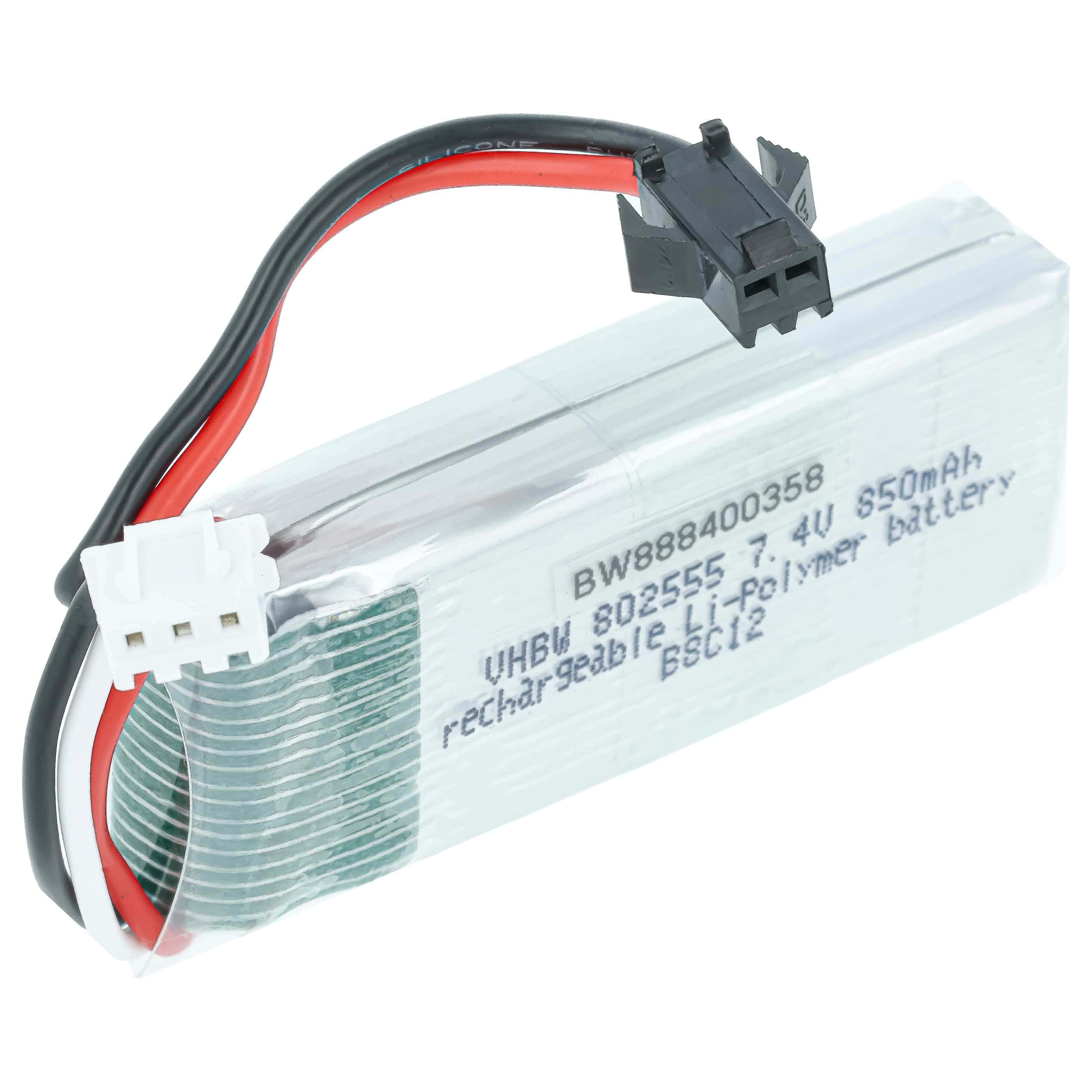 Batterie modèle radio-télécommandé - 850mAh 7,4V Li-polymère, SM-2P
