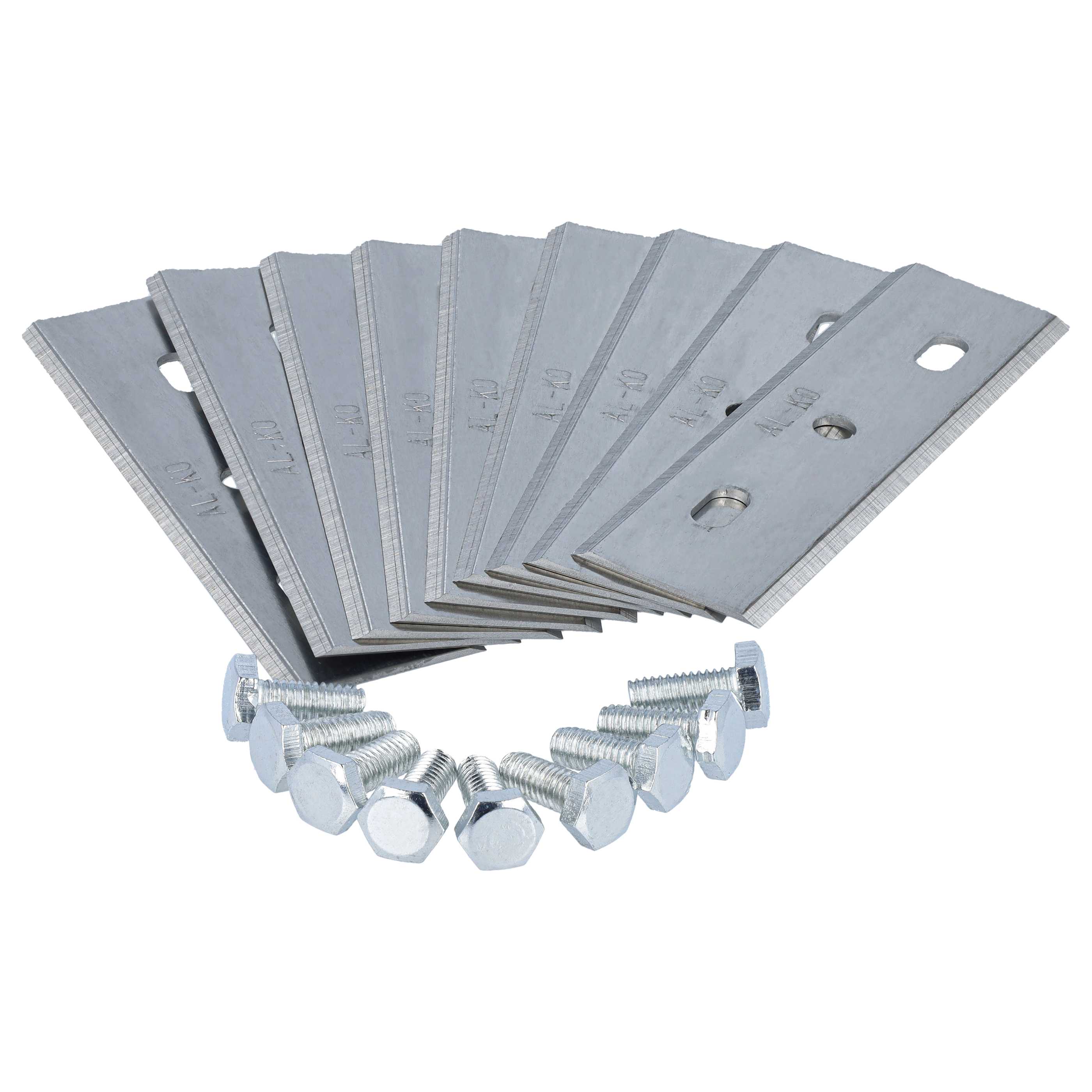 9x Messer als Ersatz für Al-Ko 127465 Rasenmäher - Klinge, Metall, silber