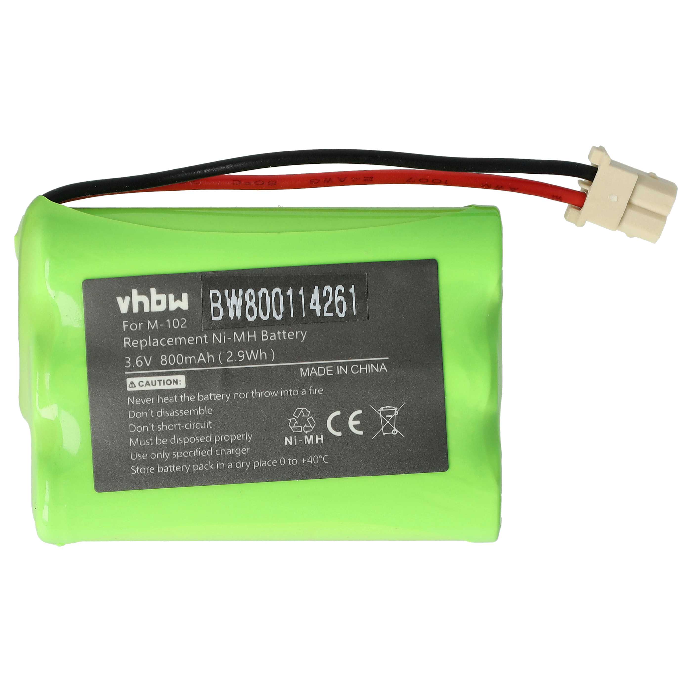 Batterie remplace Maxuss M102 pour téléphone Maxuss - 800mAh 3,6V NiMH