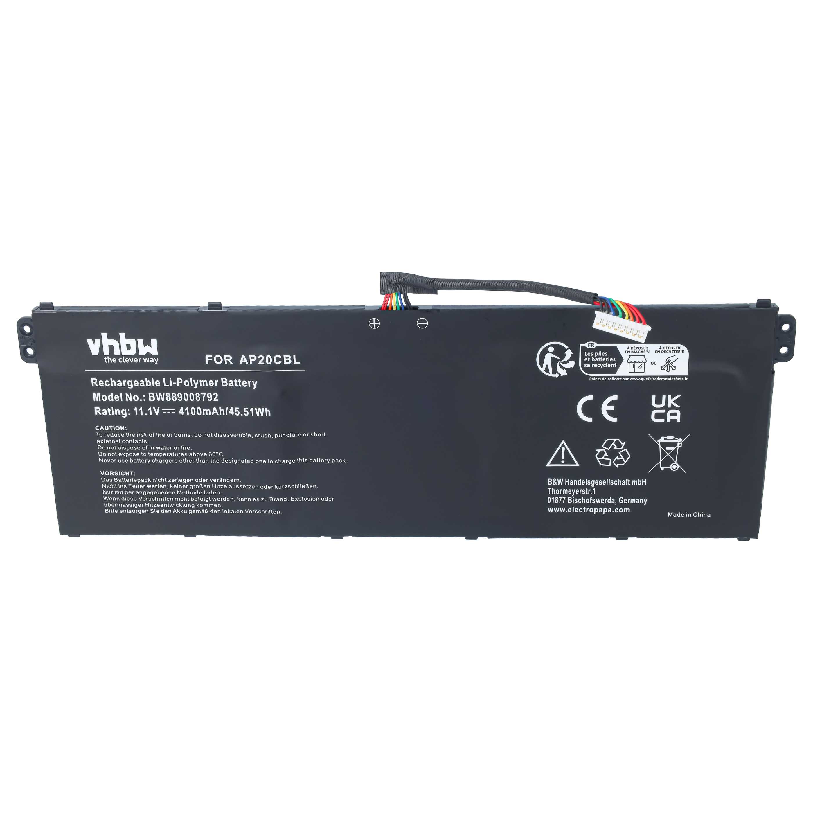 Batería recargable para notebook Acer - 4100 mAh 11,1 V Li-Polímero