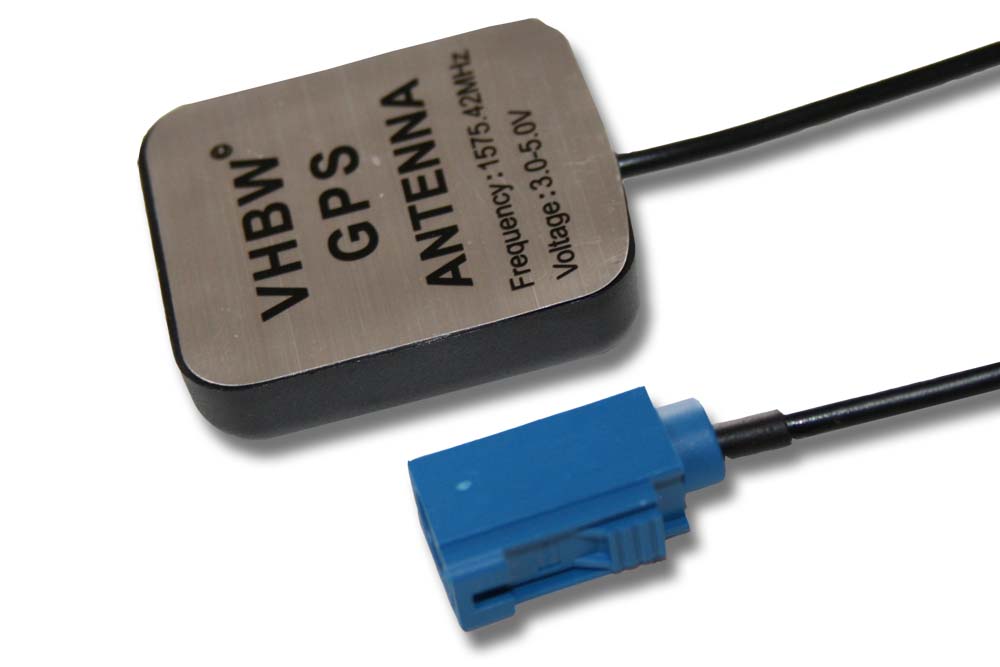 vhbw Antenne GPS compatible avec système de navigation - Pied magnétique avec connexion Fakra, 5 m, noir