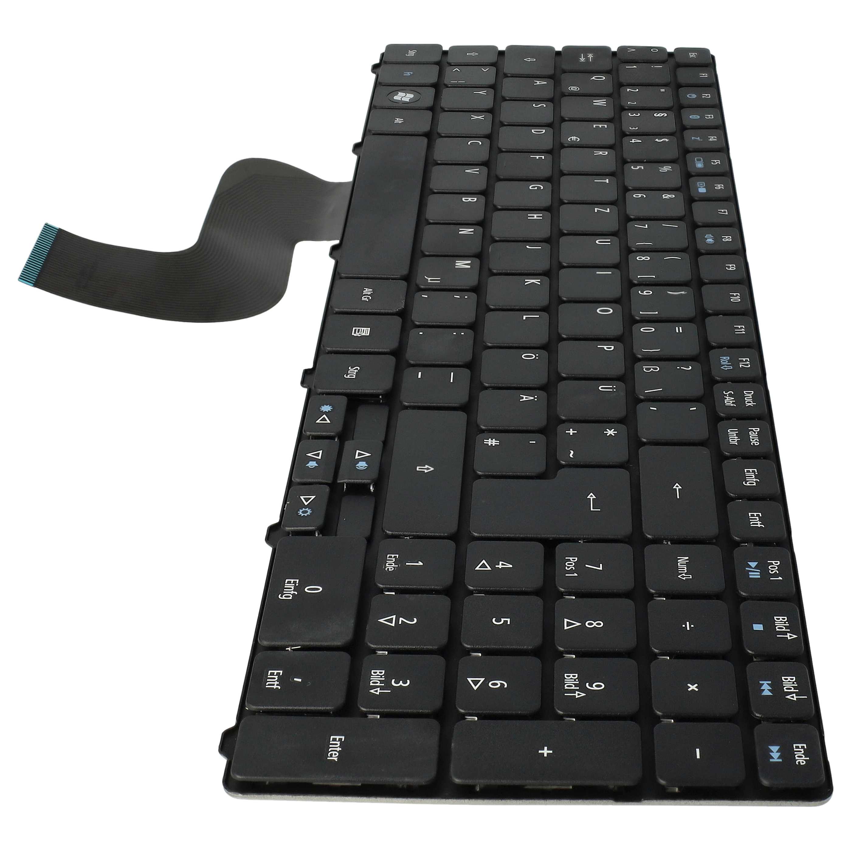 Keyboard replaces Acer 491274-B31, 9J.N8682.R1D, 490267-B31 for notebook - black with numeric keypad QWERTZ