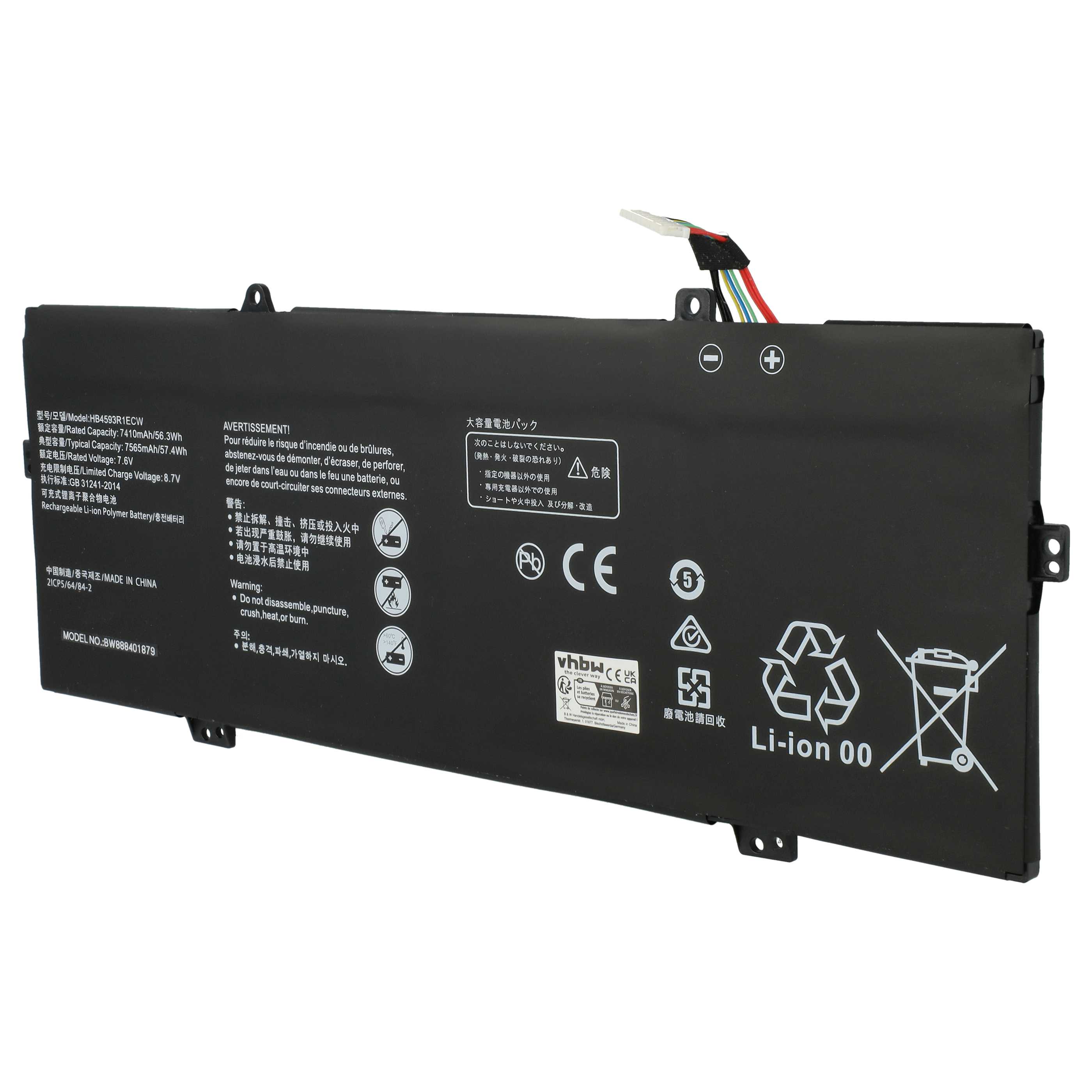 Akumulator do laptopa zamiennik Huawei HB4593R1ECW - 7410 mAh 7,6 V LiPo
