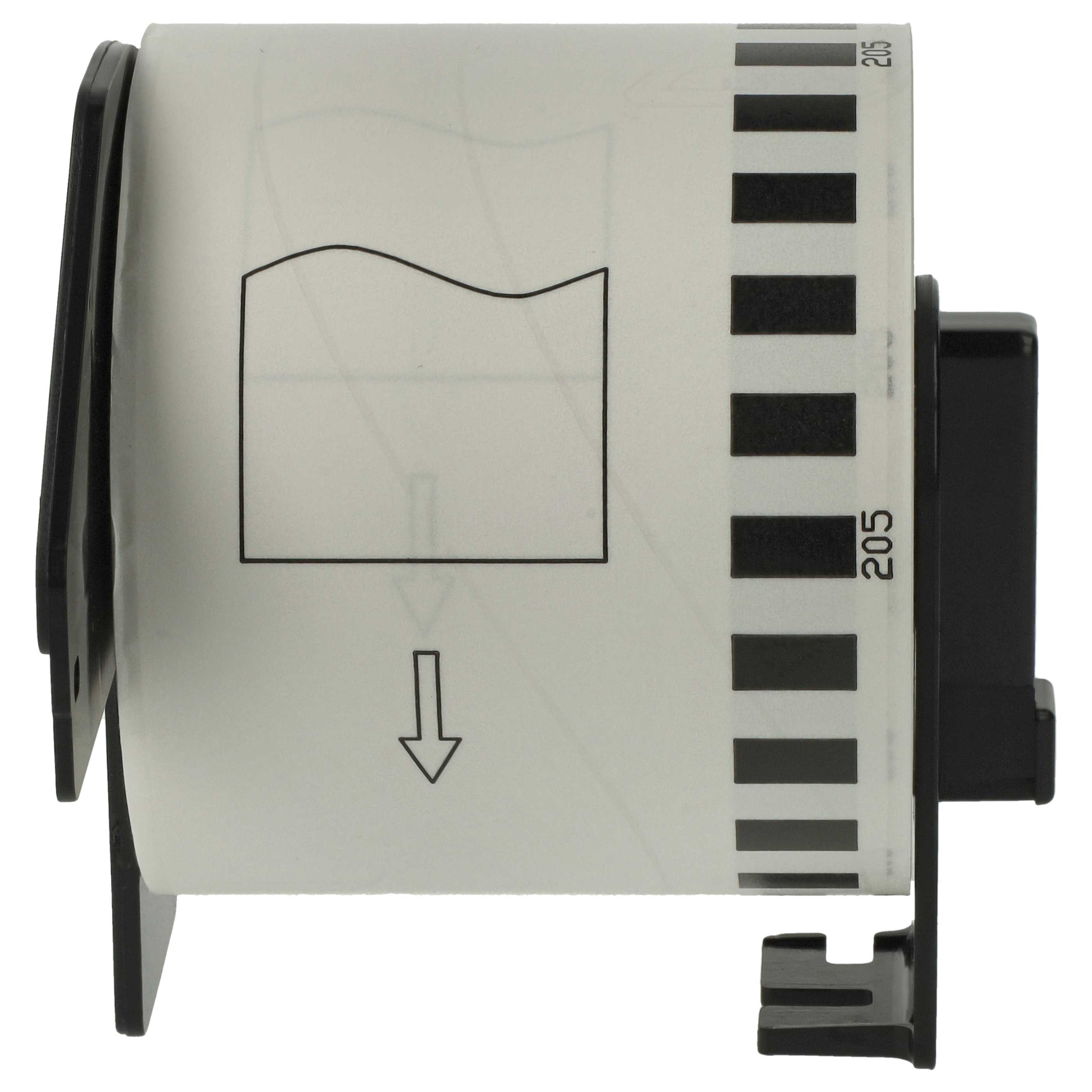 2x Label Roll replaces Brother DK-22205 Labeller - Premium 62 mm x 30.48 m + Holder