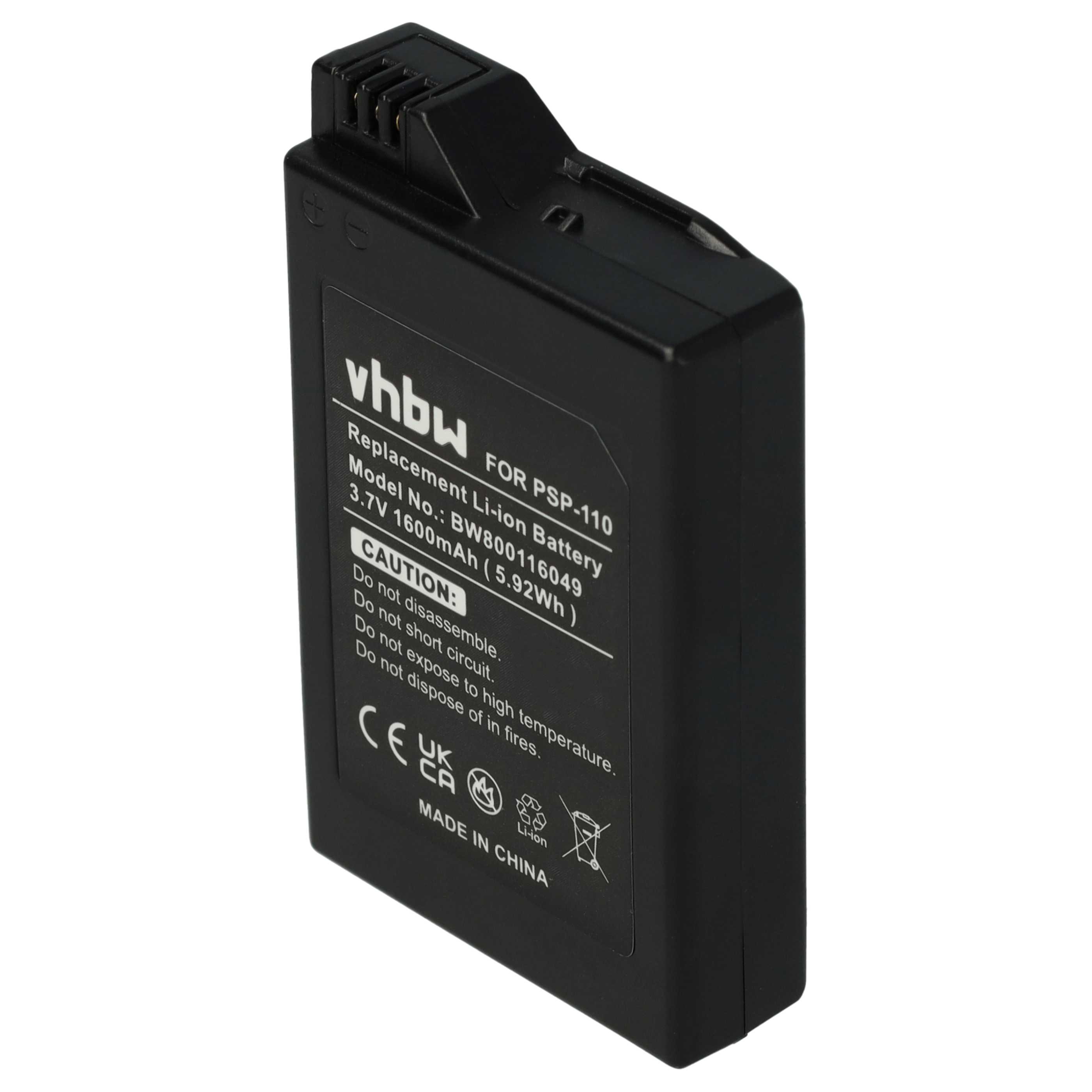 Games Console 2x Battery replaces Playstation Portable PSP-280G, PSP-110 - 1600 mAh 3.7 V Li-Ion
