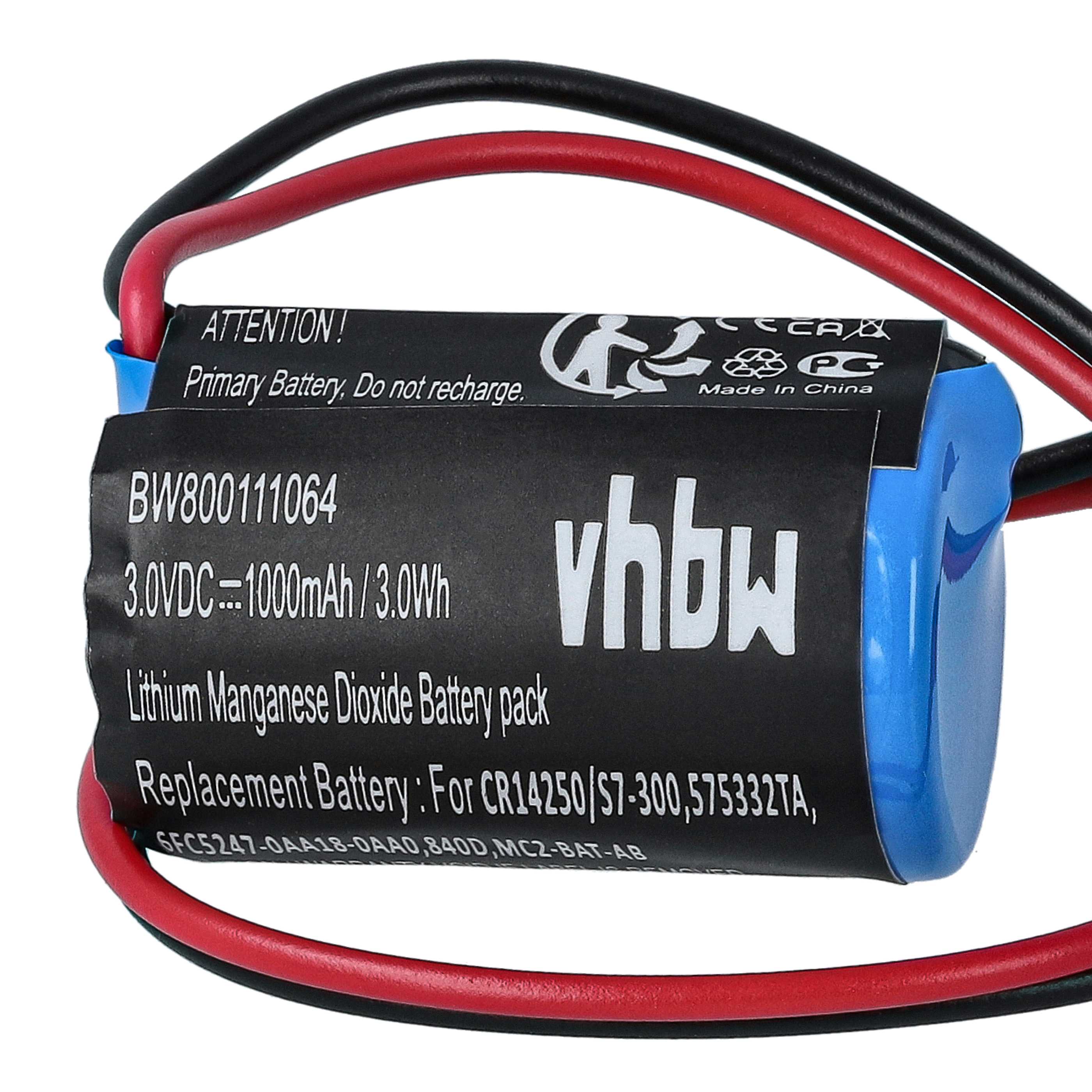 2x Bateria do sterownika zamiennik Siemens 575332TA, 146881, 575332 TA, 575332, 143467 - 900 mAh 3 V Li-MnO2