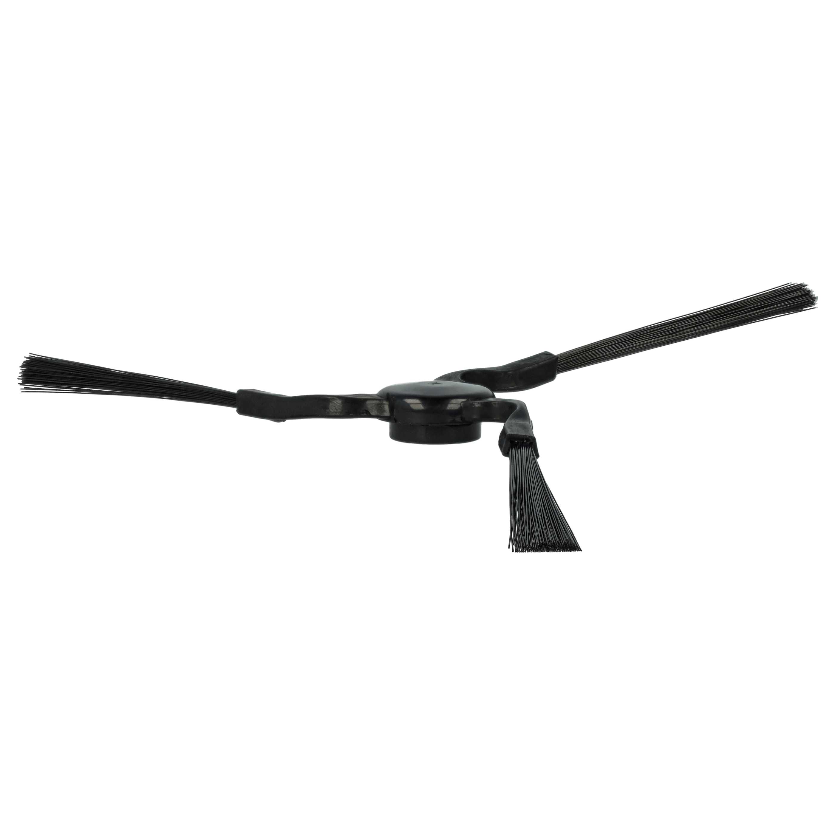 2x Spazzola laterale (dx/sx) a 3 bracci sostituisce Miele 9724010, RX1-SB per robot aspirapolvere Miele - nero