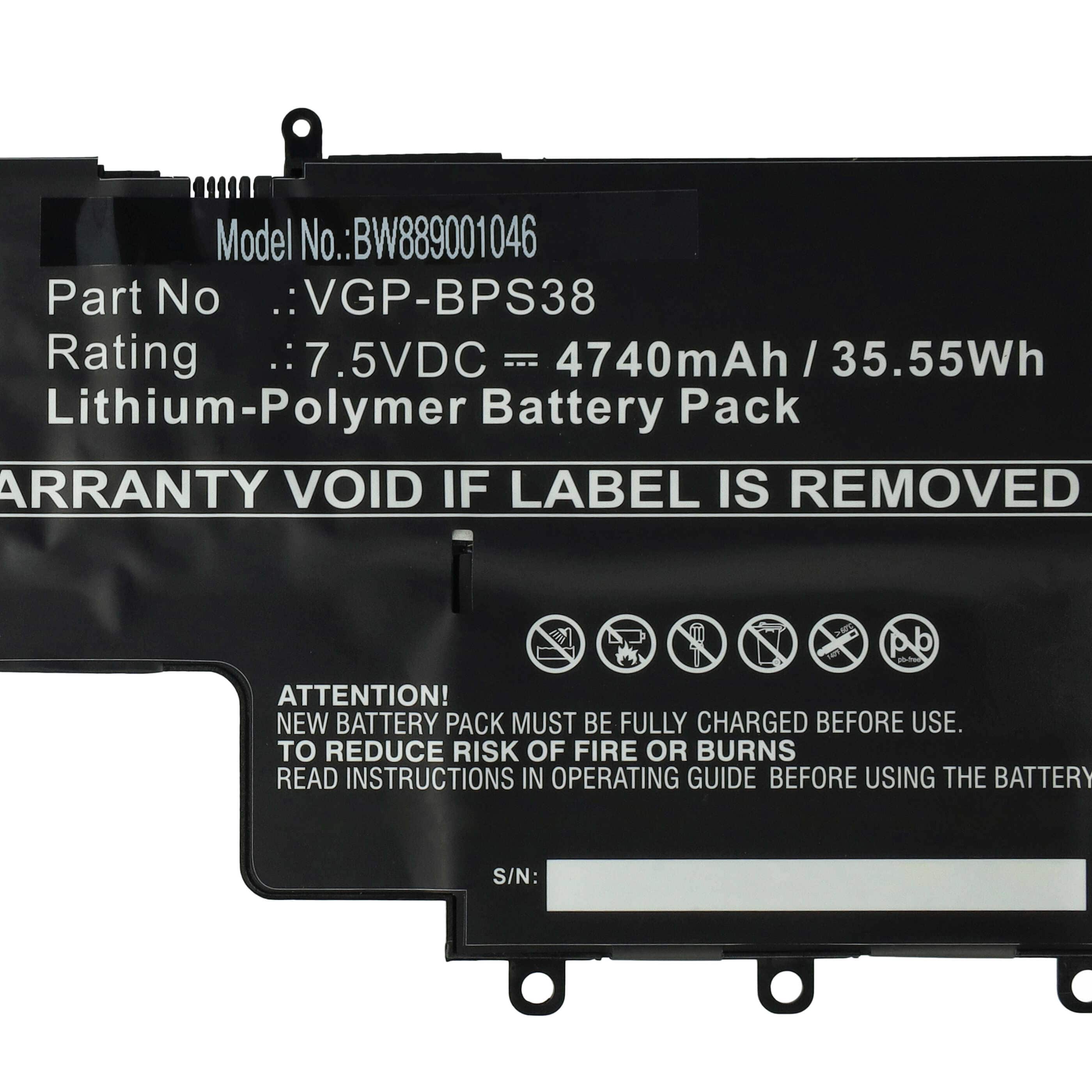 Akumulator do laptopa Sony Vaio Pro 11, Pro 13 - 4740 mAh 7,5 V LiPo