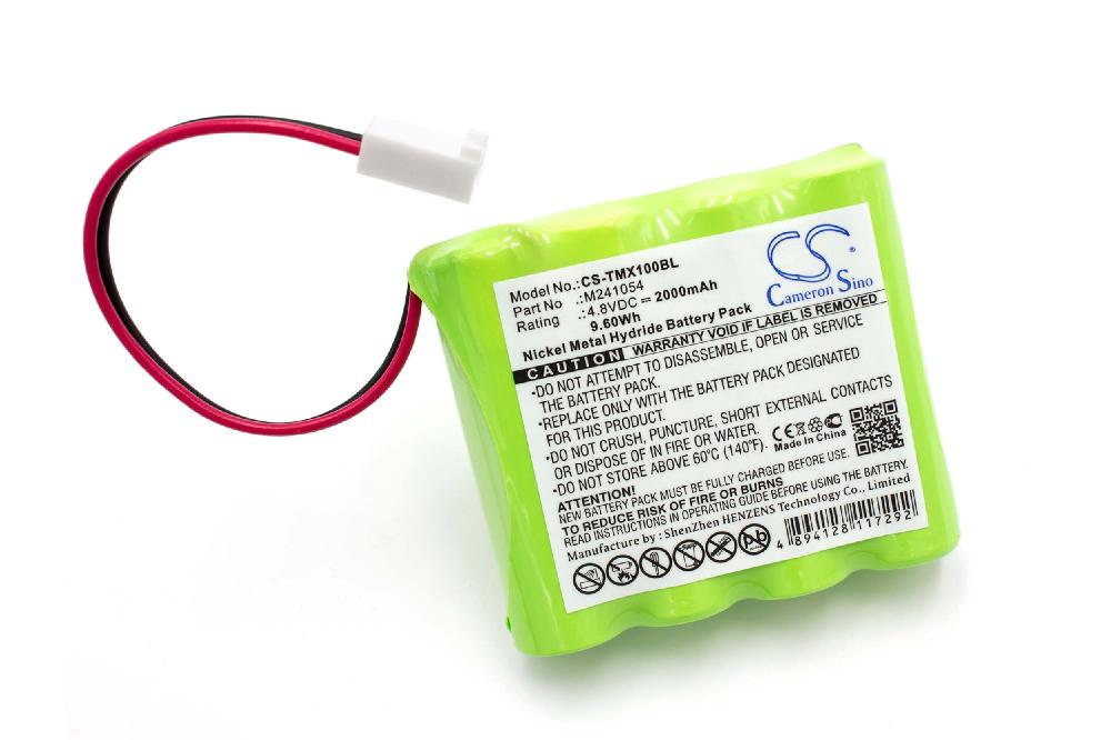 Industrial Remote Control Battery Replacement for Teleradio M241054 - 2000mAh 4.8V NiMH