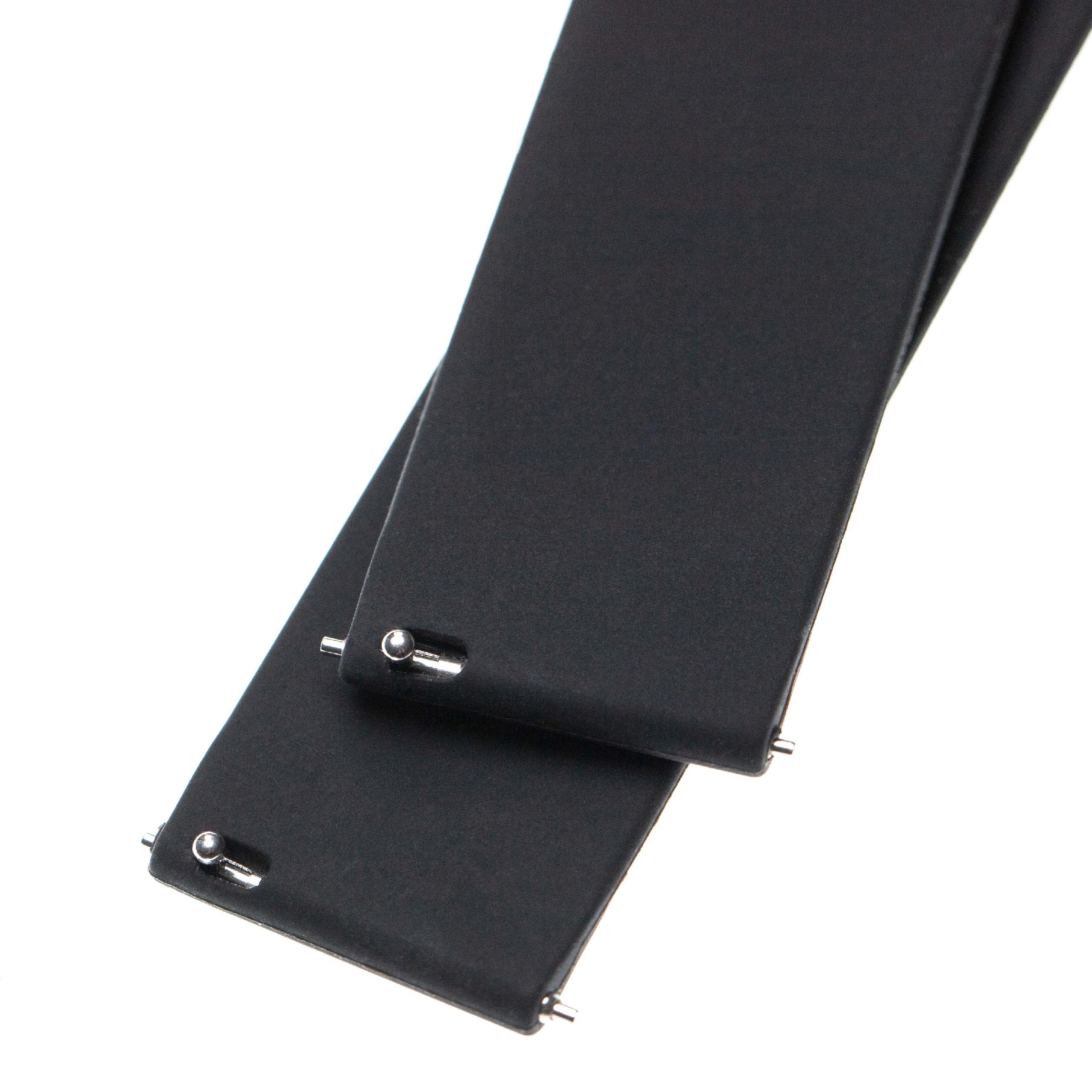 Bracelet pour montre intelligente Samsung Galaxy - 10 + 8,5 cm de long, silicone, noir