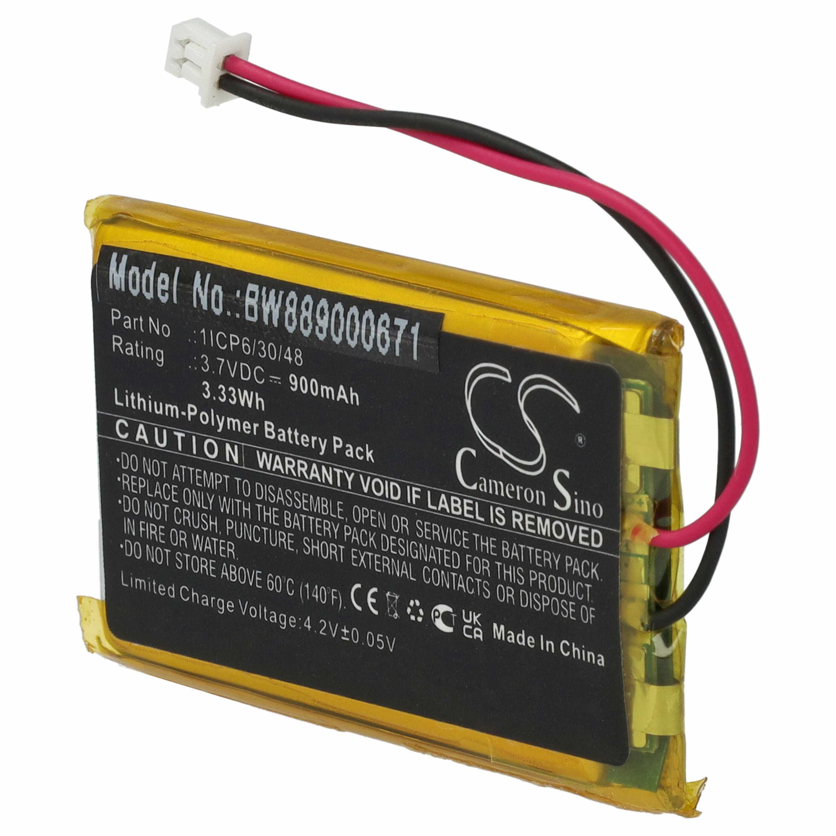 Akumulator do niani elektronicznej zamiennik Sanitas 1ICP6/30/48 - 900 mAh 3,7 V LiPo