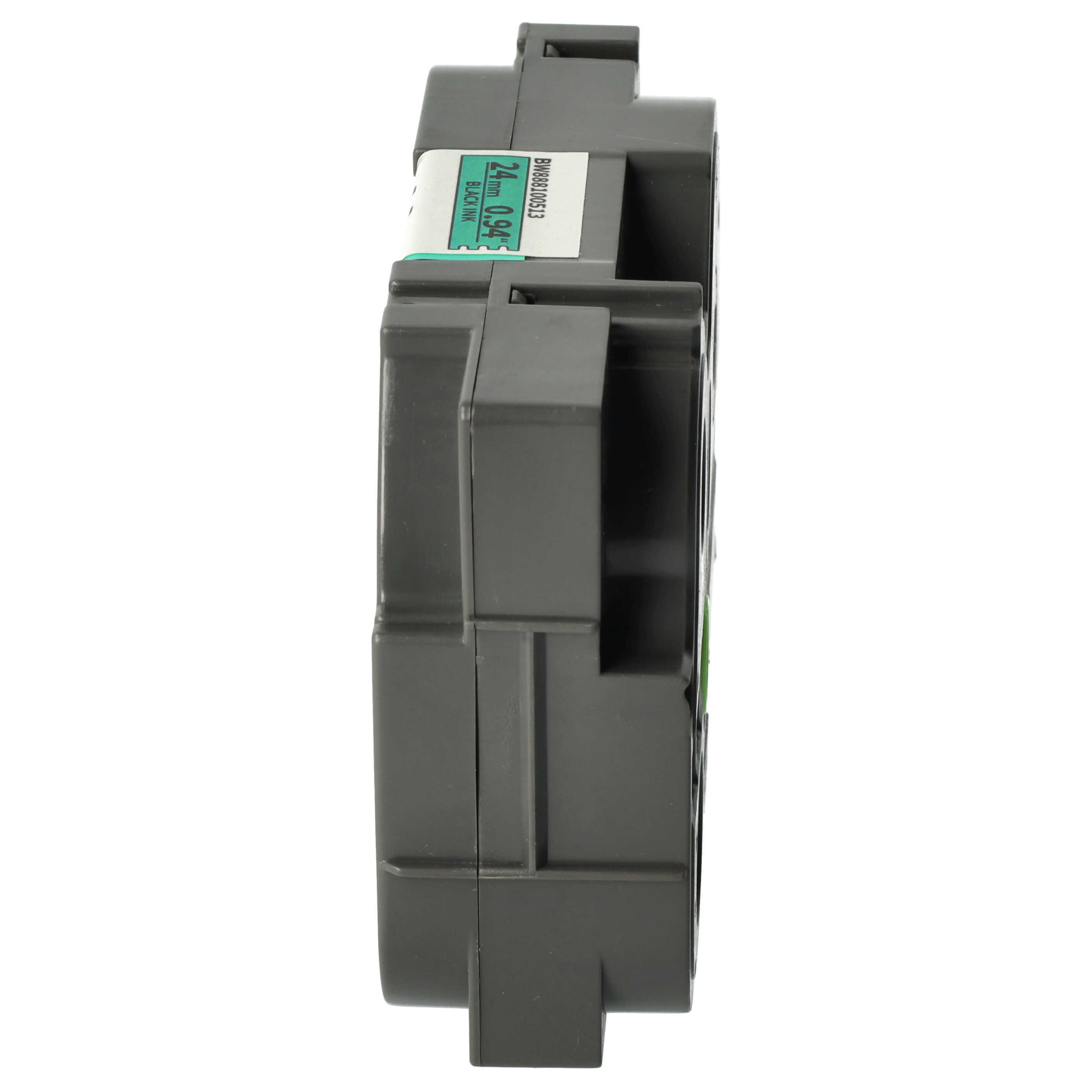Cassetta nastro sostituisce Brother TZeFX751 per etichettatrice Brother 24mm nero su verde, flessibile